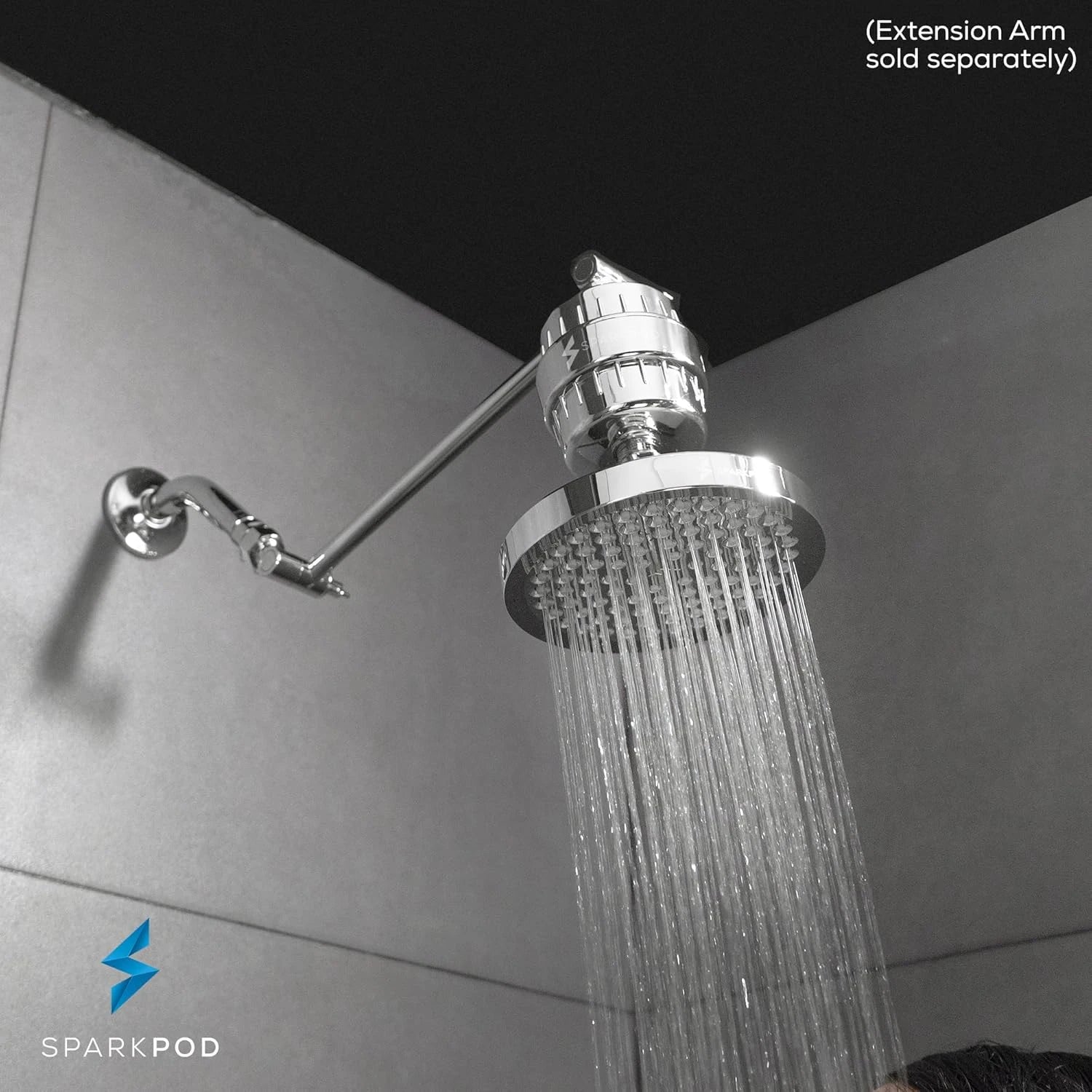 6” Round Rain Shower Head + High Output Filter