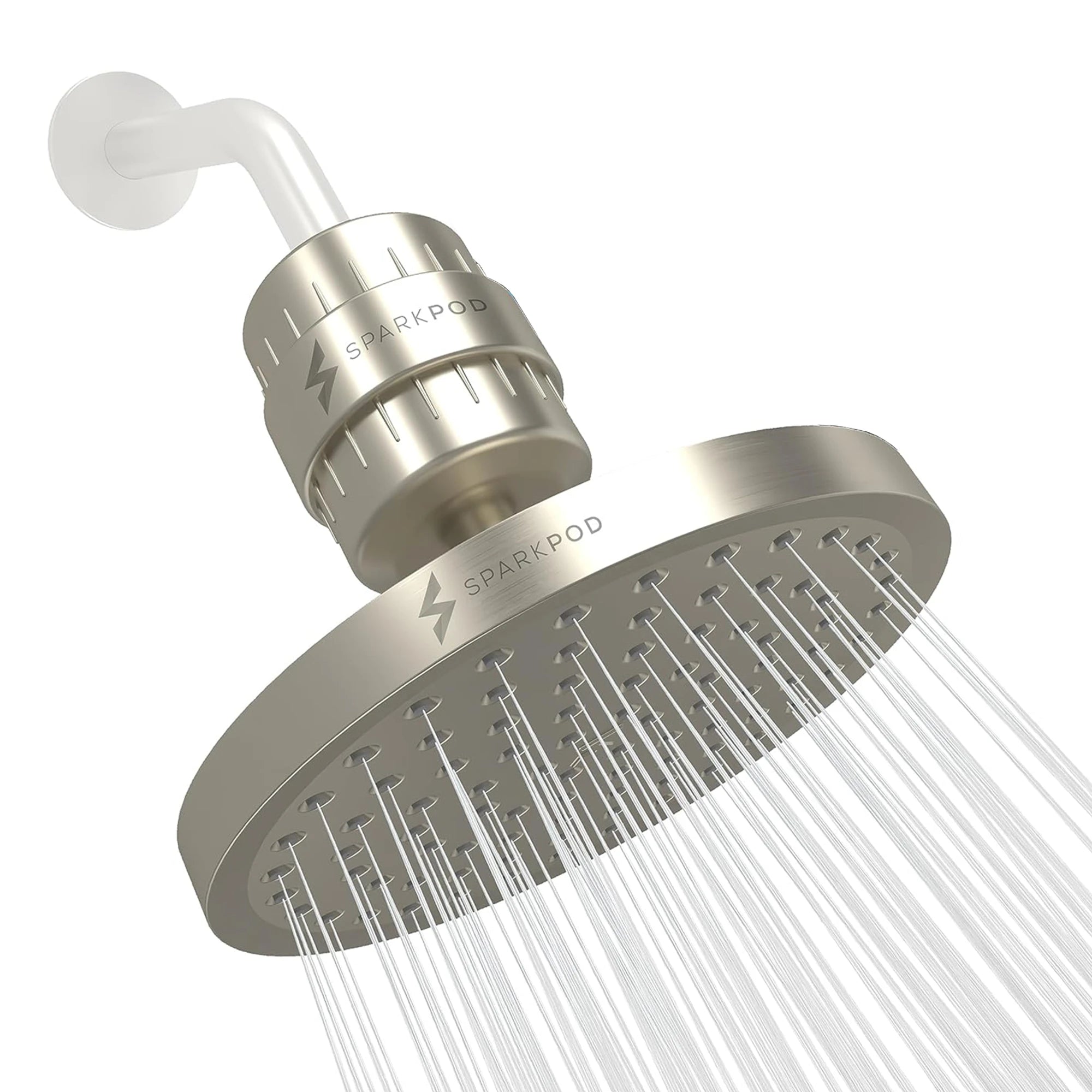 8” Round Rain Shower Head + High Output Filter