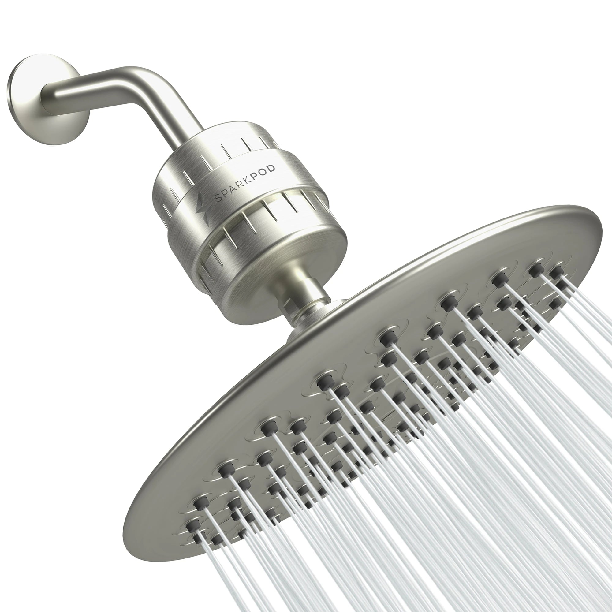 9.5" Round Rainfall Shower Head + High Output Filter