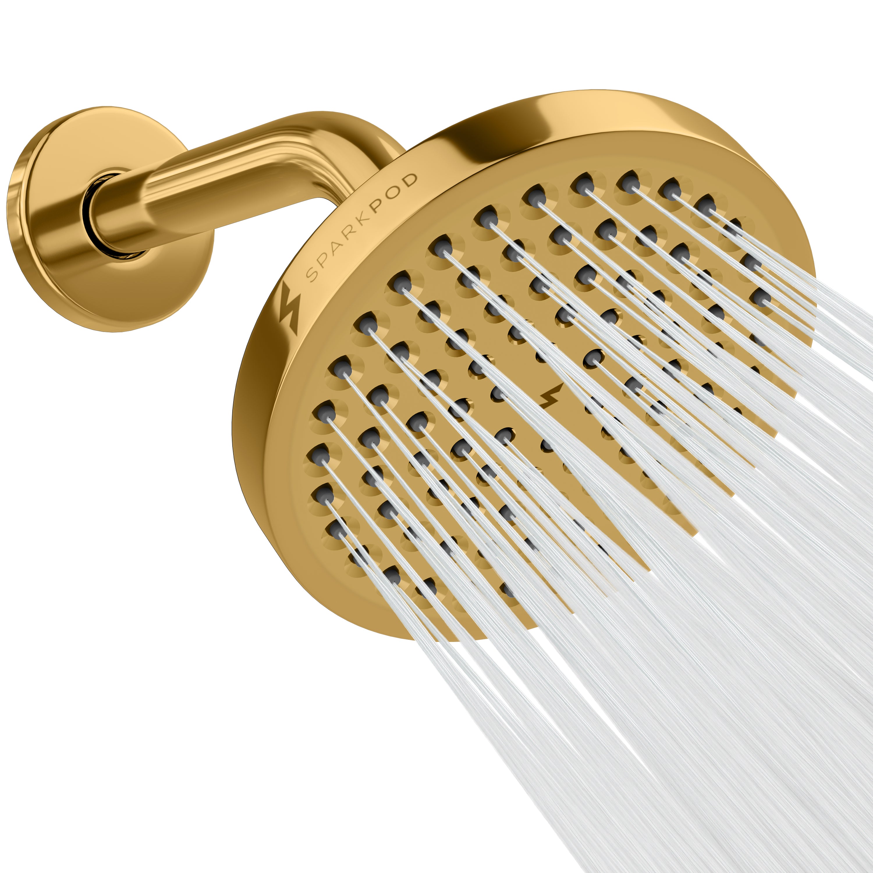 6" Round Rain Shower Head + 6" Shower Arm