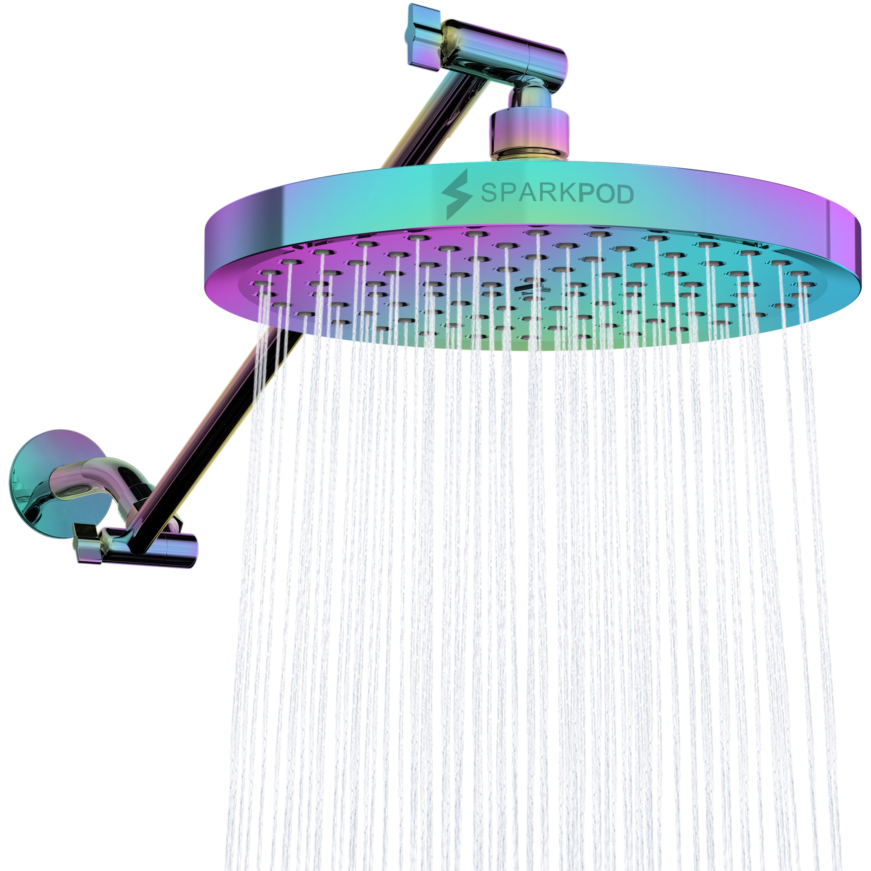 8” Round Rain Shower Head + 16” Shower Arm Extension
