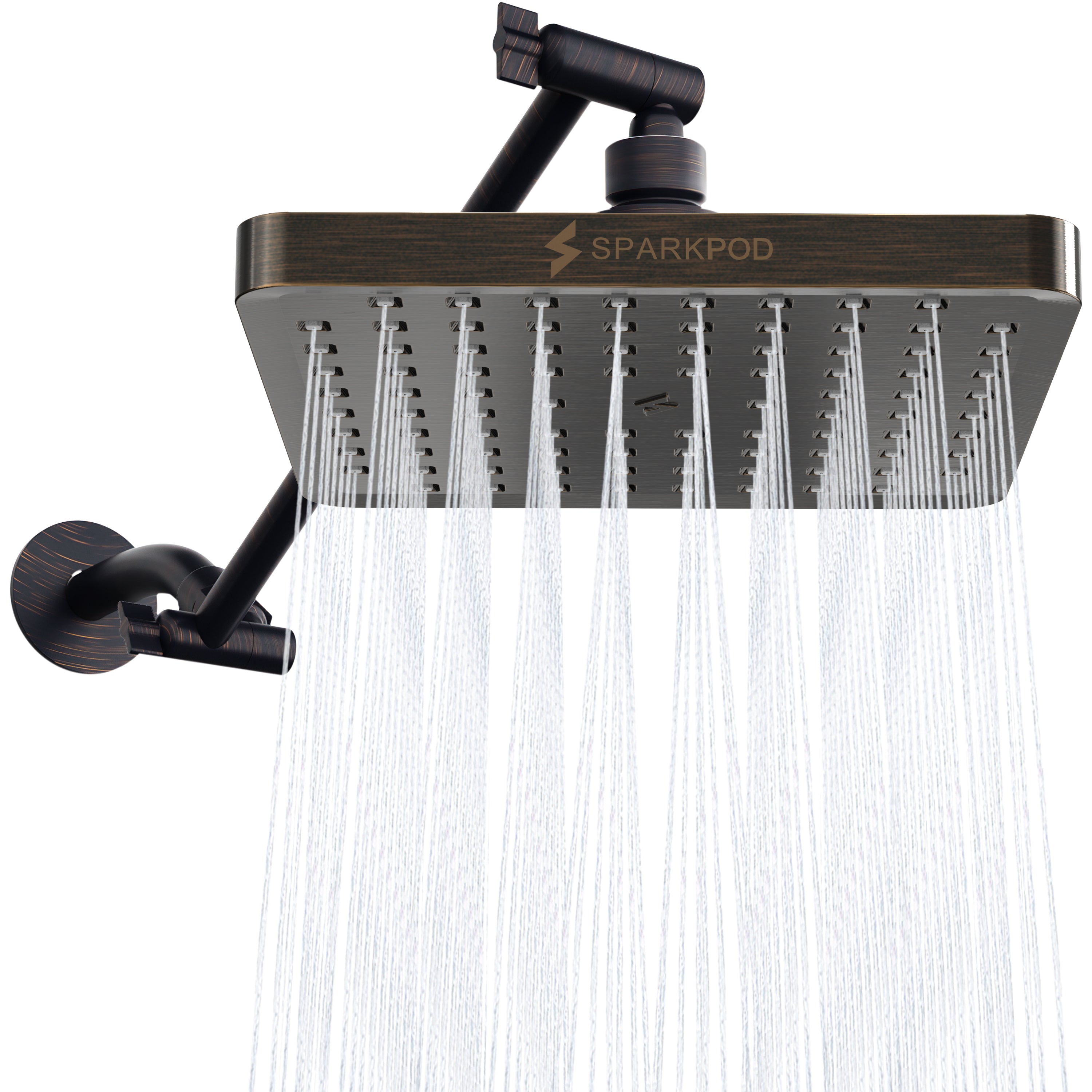 8” Square Rain Shower Head + 11” Shower Arm Extension