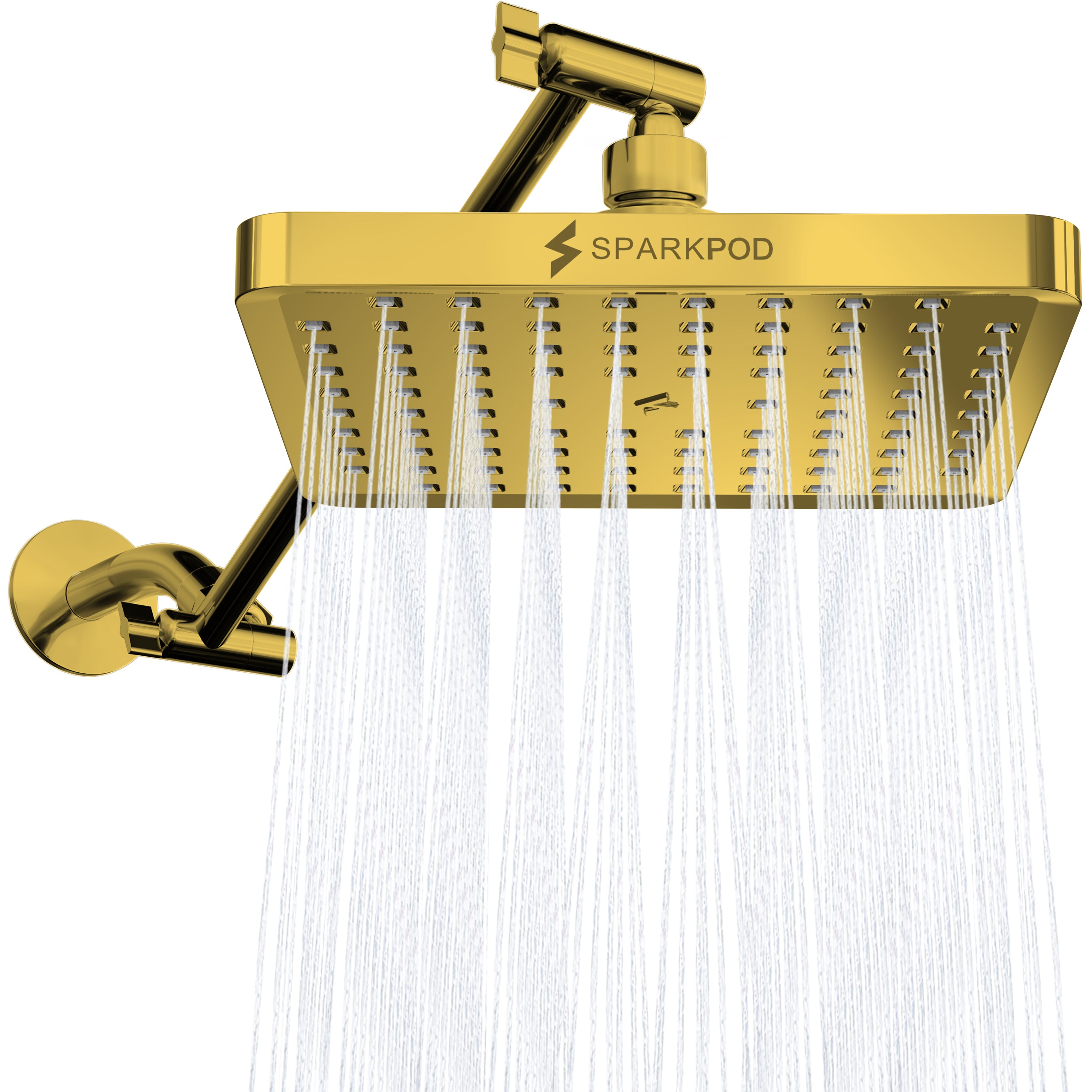 8” Square Rain Shower Head + 11” Shower Arm Extension