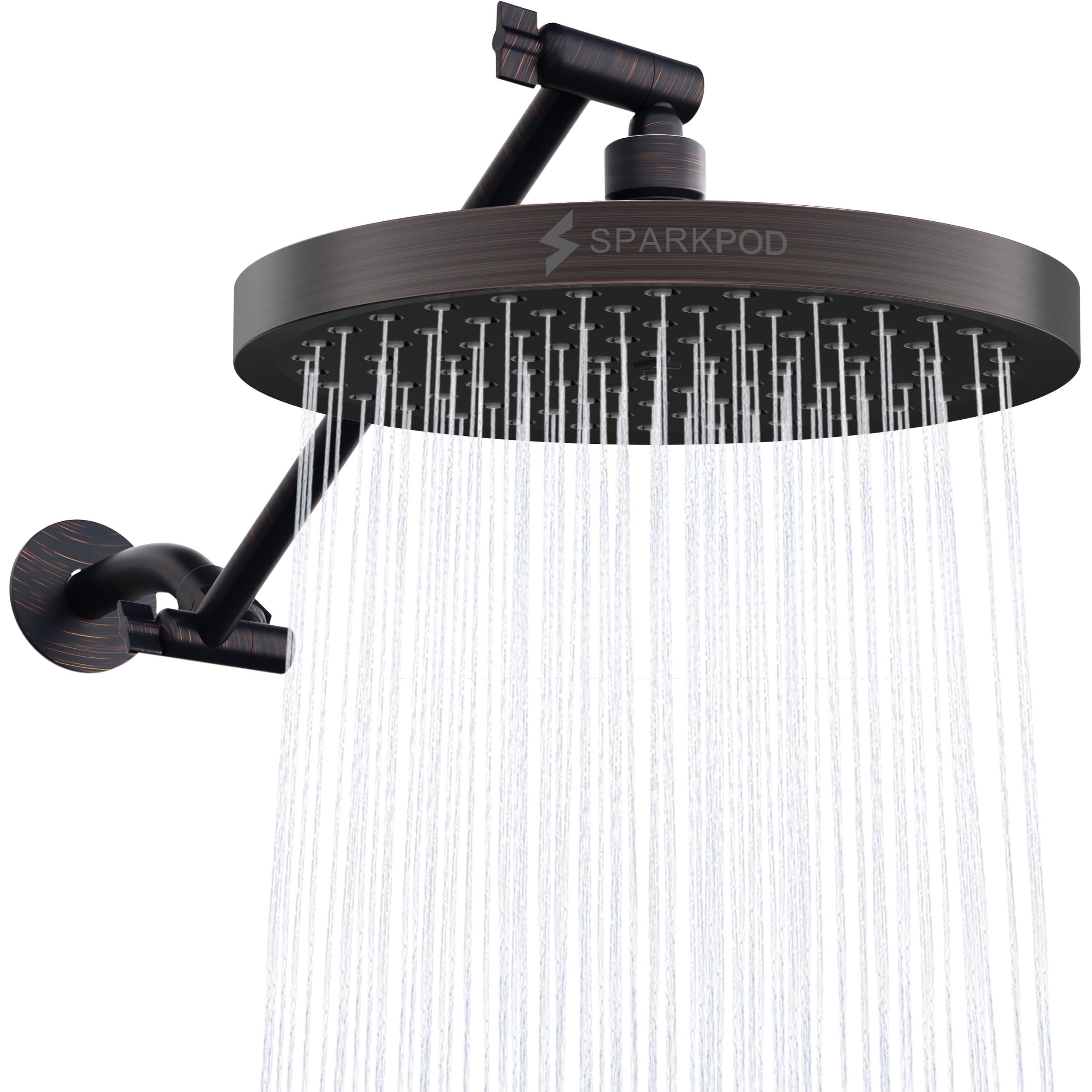 8” Round Rain Shower Head + 11” Shower Arm Extension