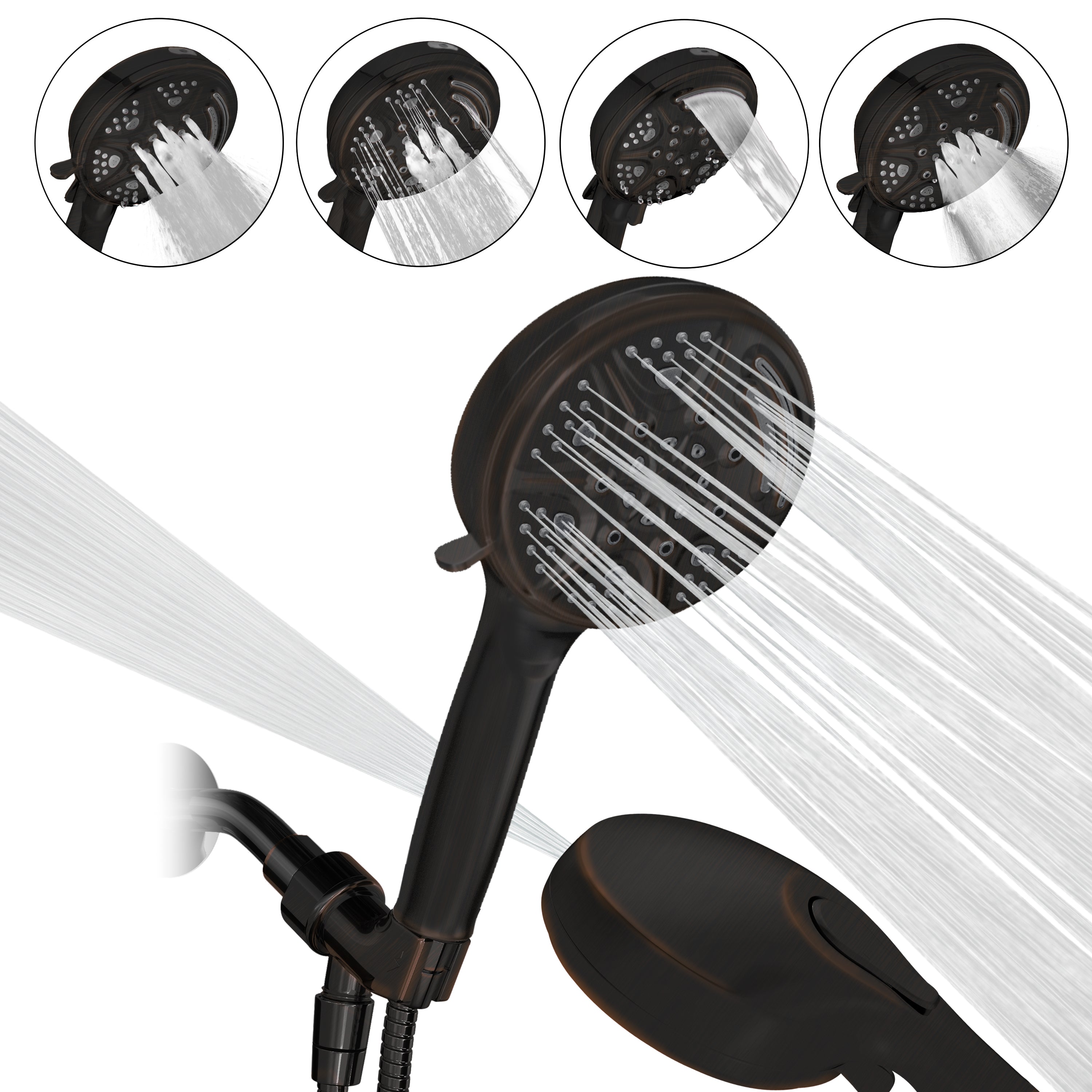 5" 9-Function Handheld Shower Head