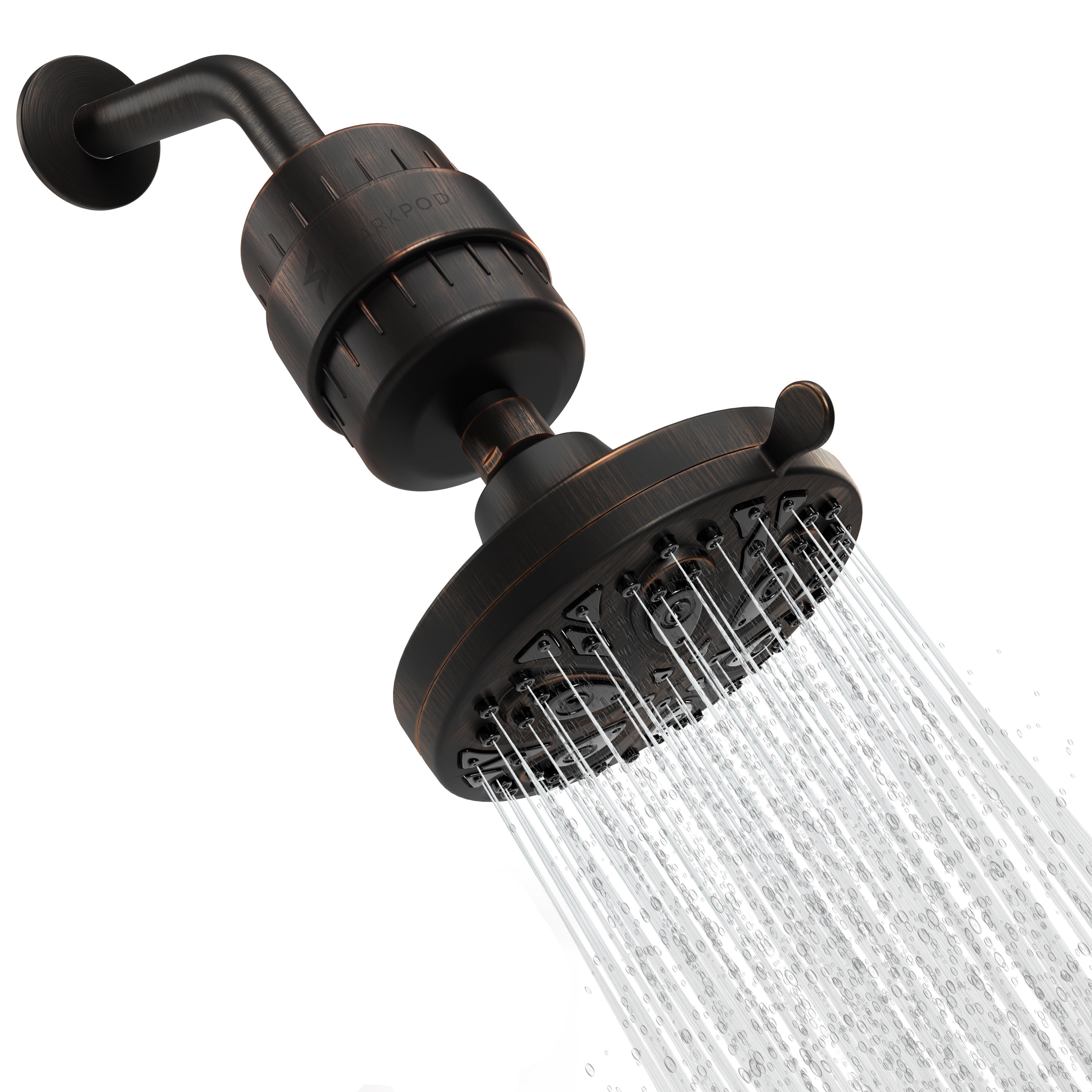 5" 8-Function Rain Shower Head + High Output Filter