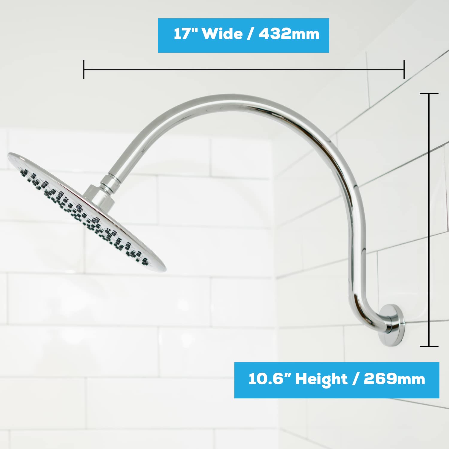 17" Gooseneck Shower Arm