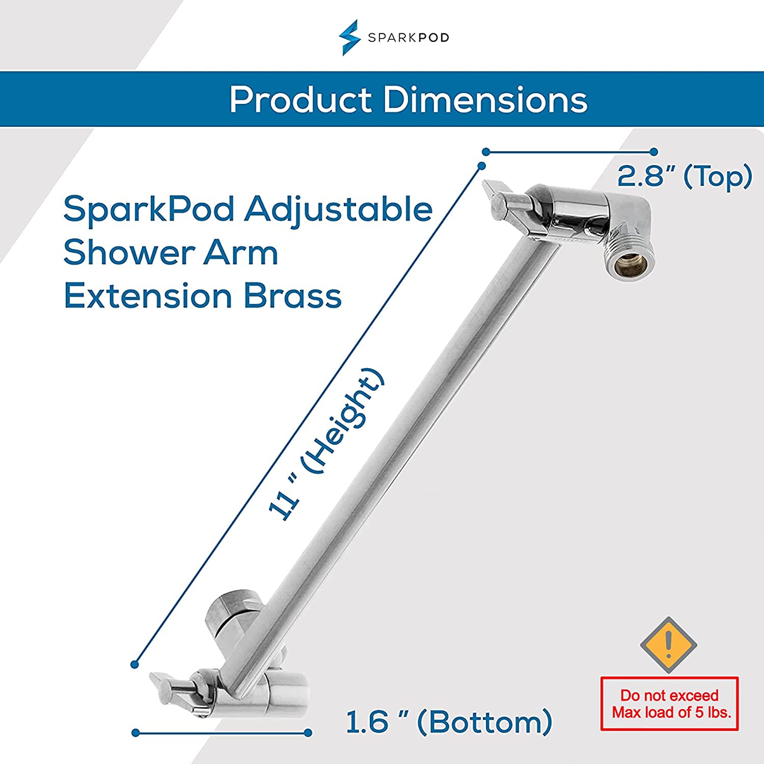 11" Shower Extension Arm