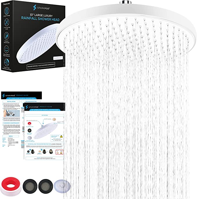 10" Round Rainfall Shower Head