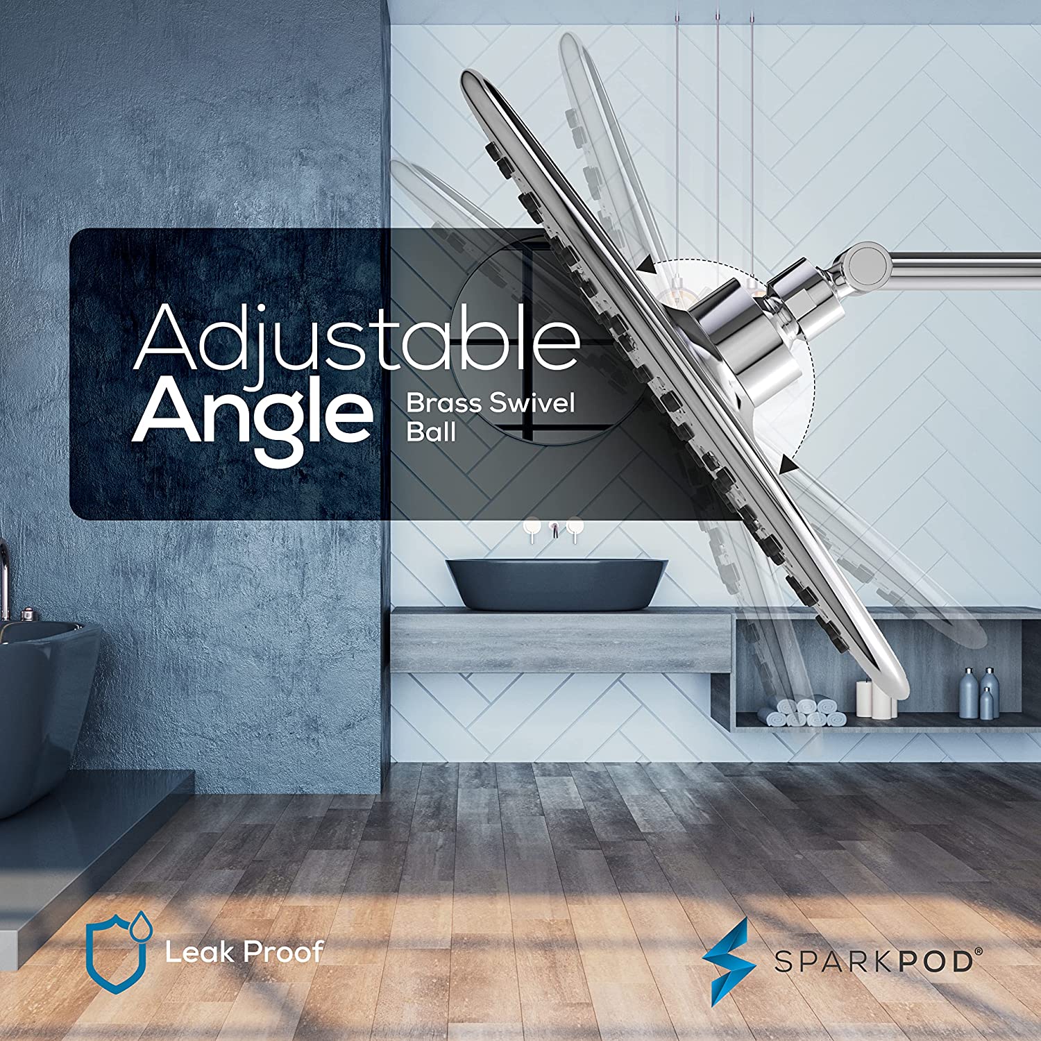 9.5" Round Rainfall Shower Head