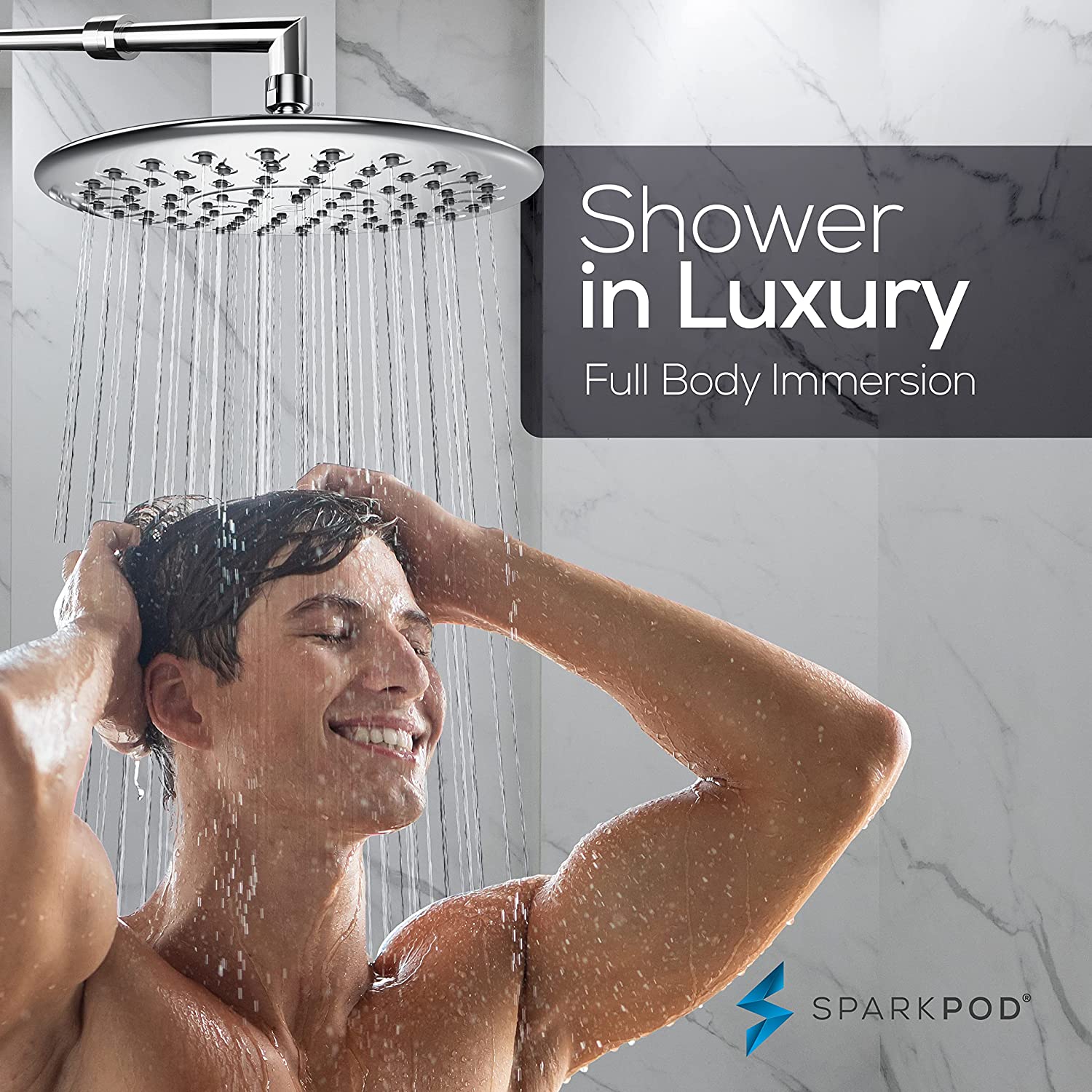 9.5" Round Rainfall Shower Head