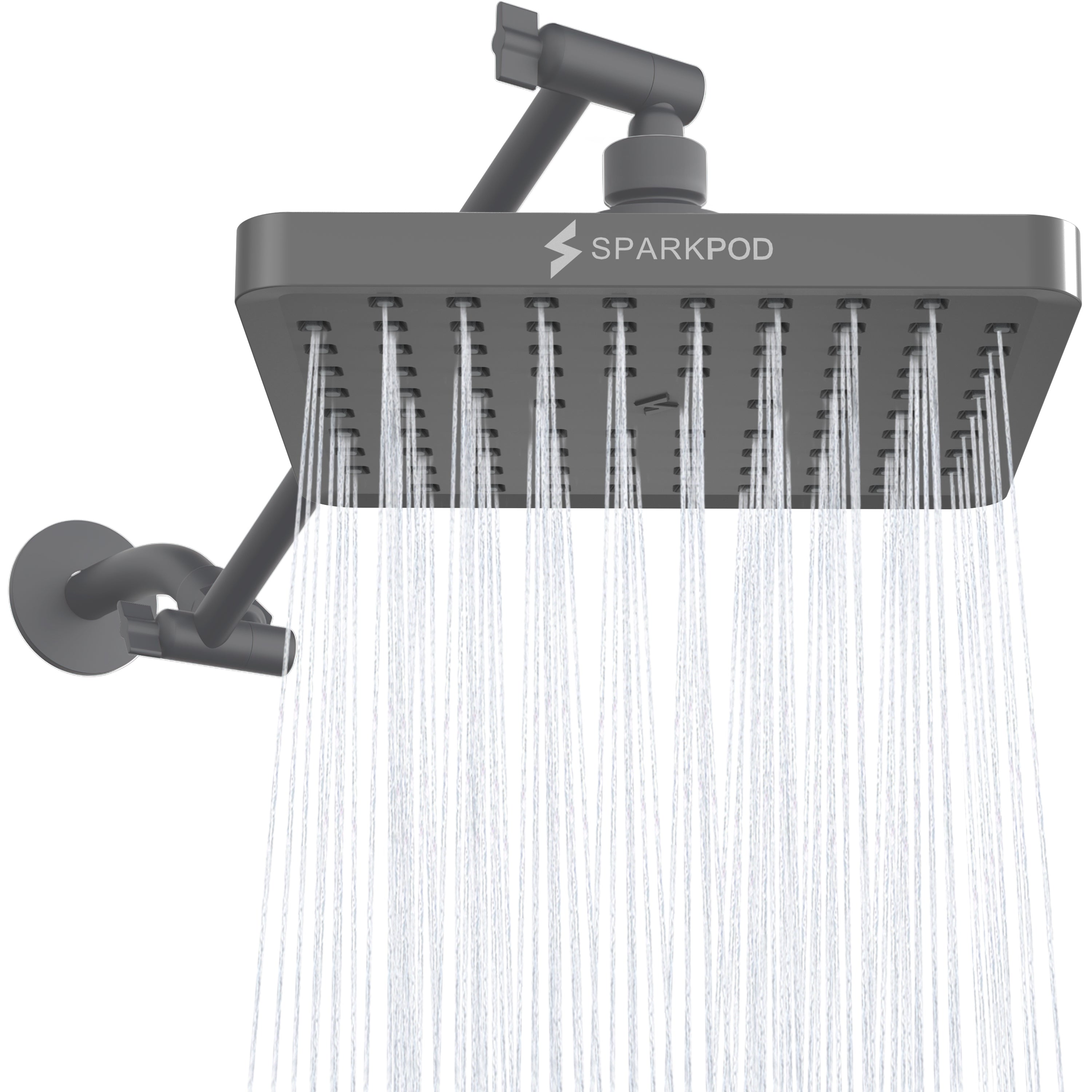 6” Square Rain Shower Head + 11” Shower Arm Extension