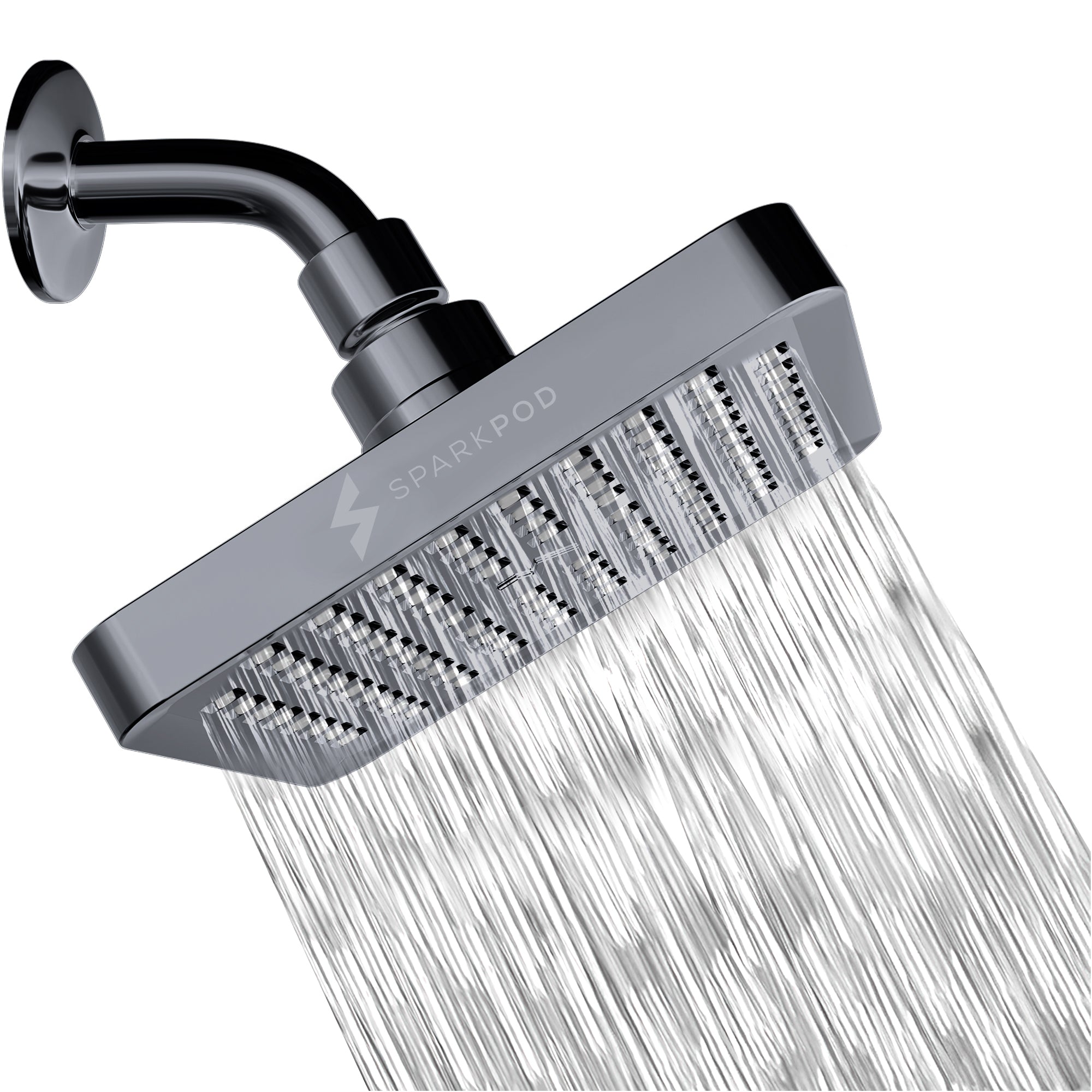 6" Square Rainfall Shower Head
