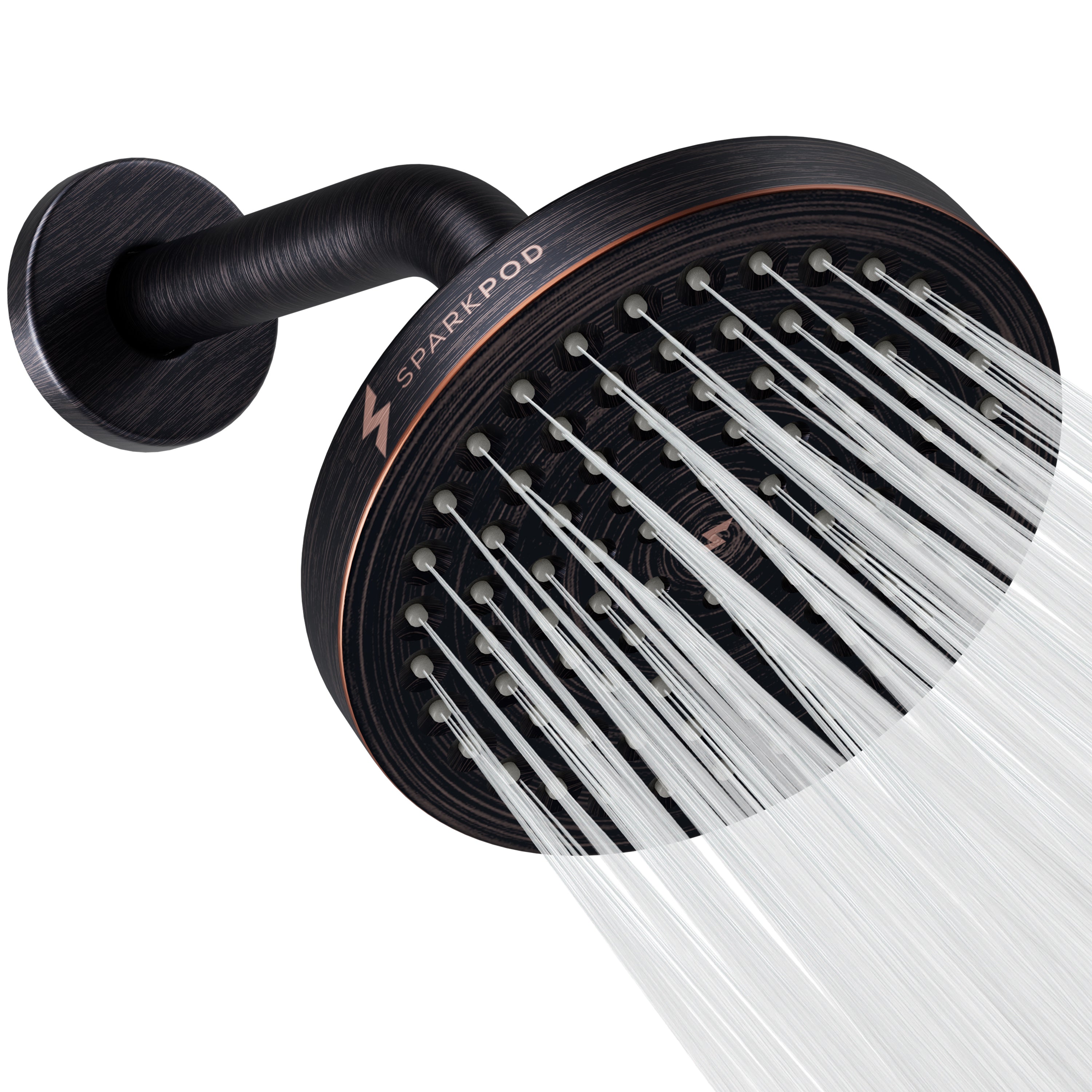 6" Round Rain Shower Head + 6" Shower Arm