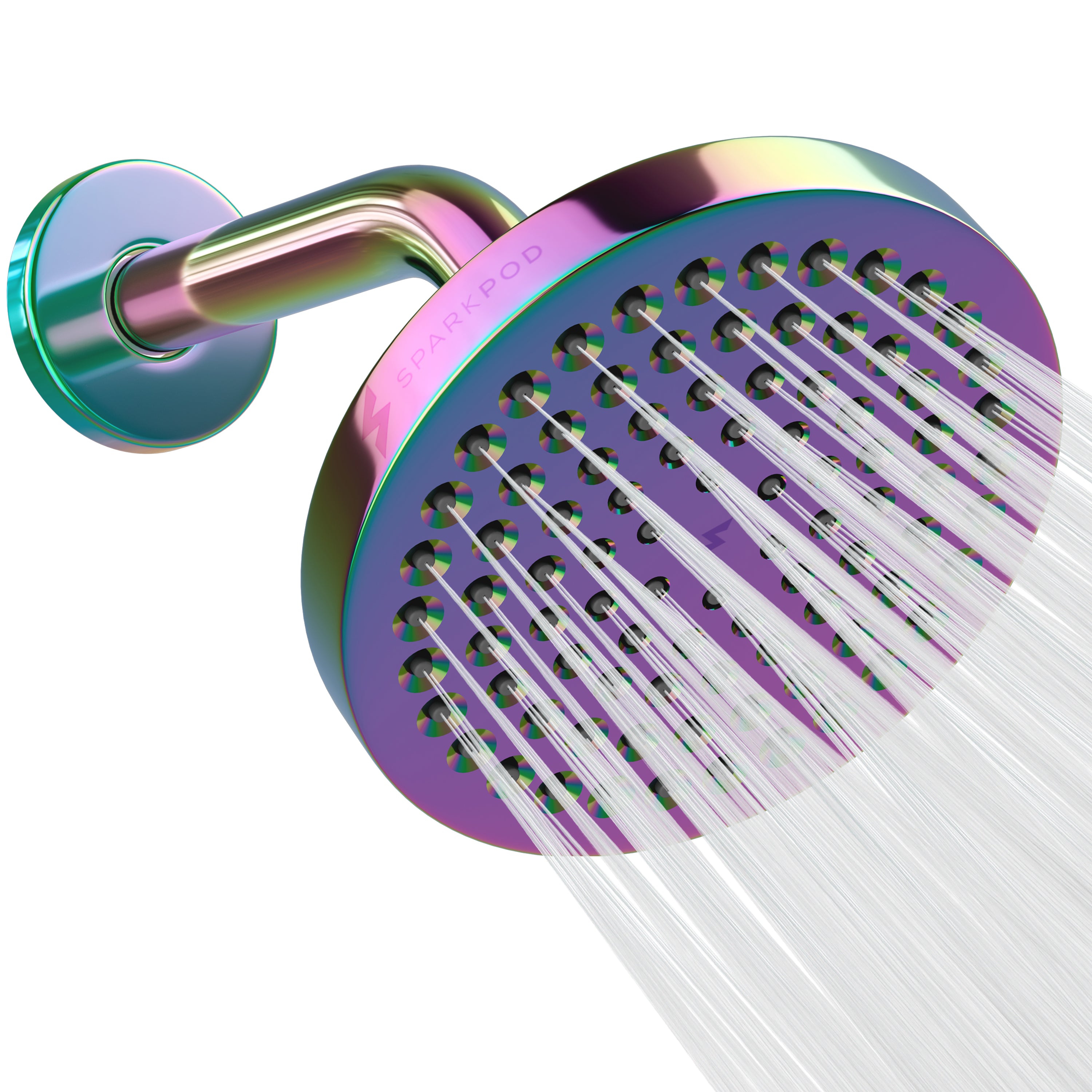 6" Round Rain Shower Head + 6" Shower Arm