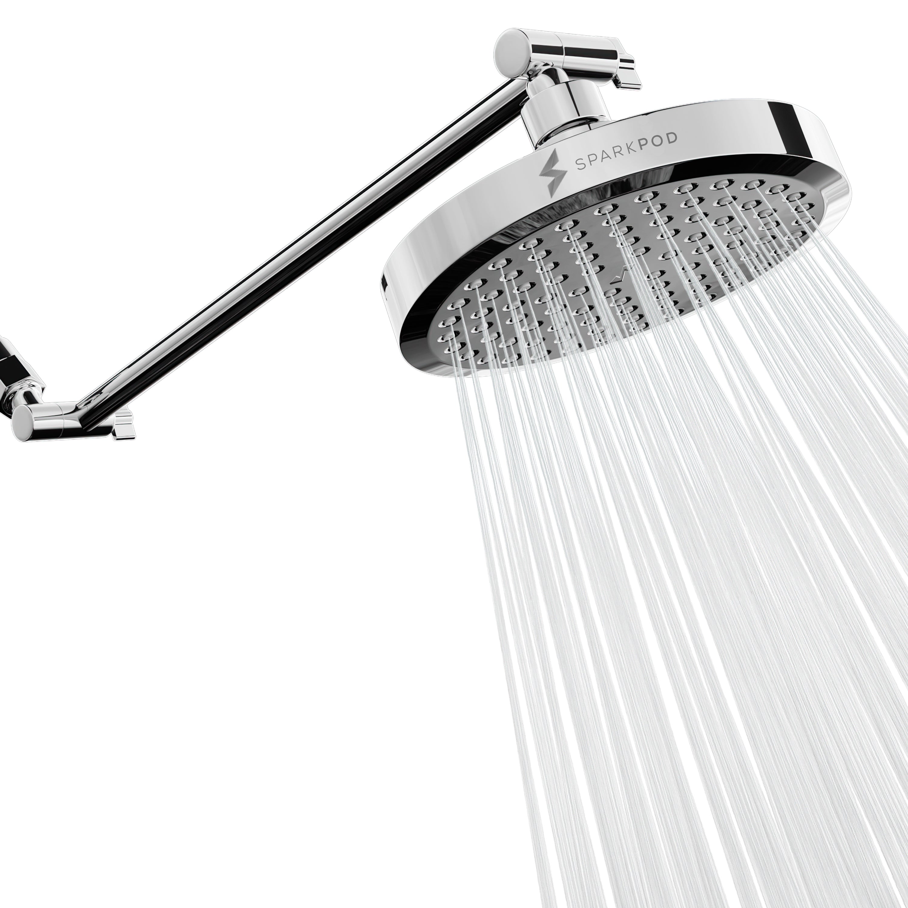 6” Round Shower Head + 16” Shower Arm Extension