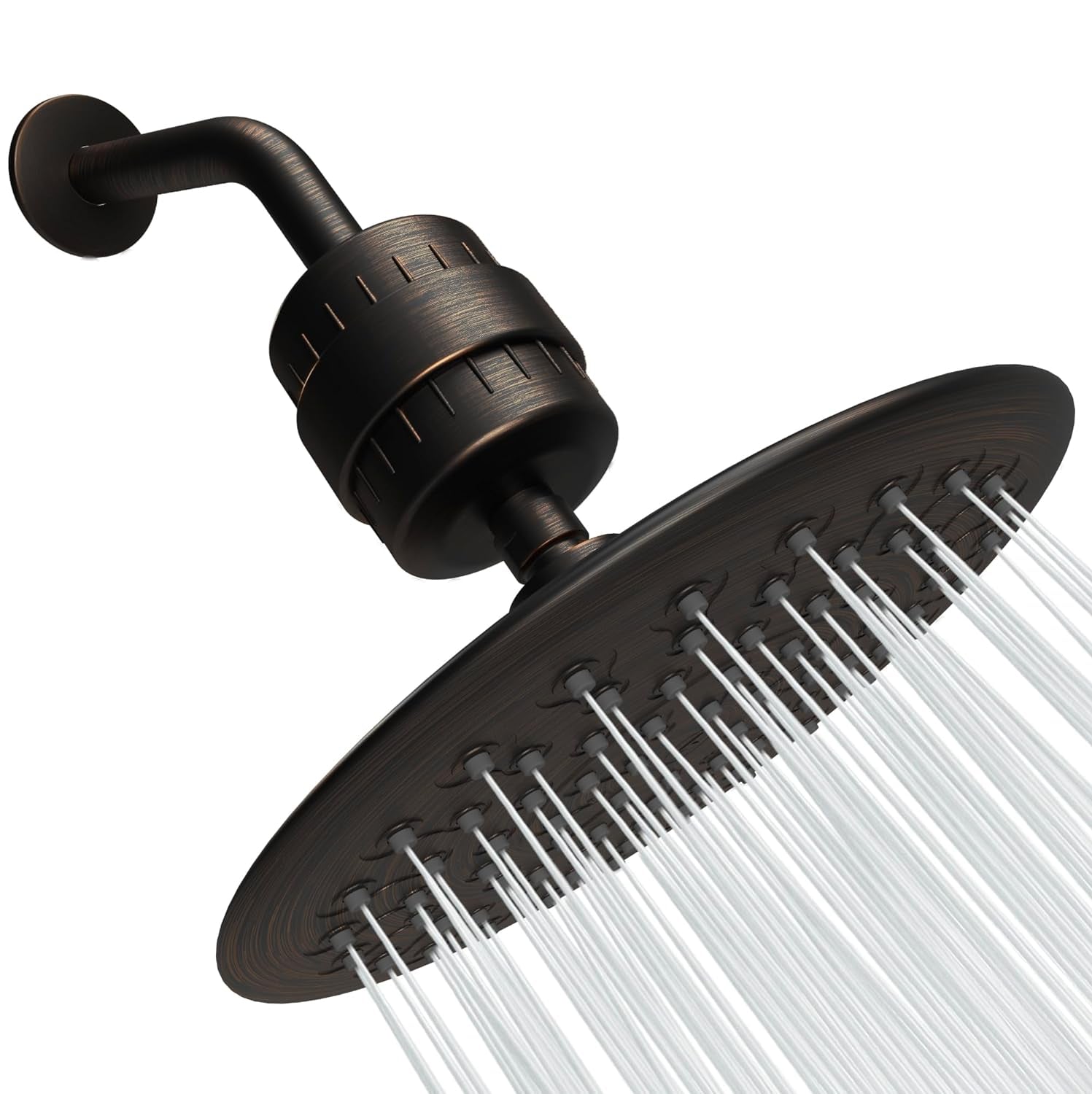 9.5" Round Rainfall Shower Head + High Output Filter