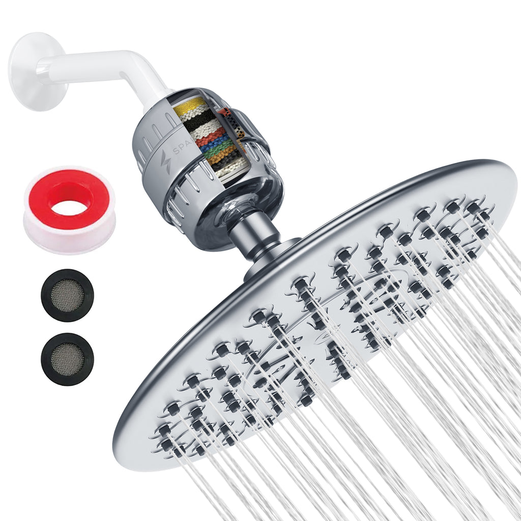 SparkPod High Pressure Shower Filter Head -Water Filter (Luxury Polished Chrome)