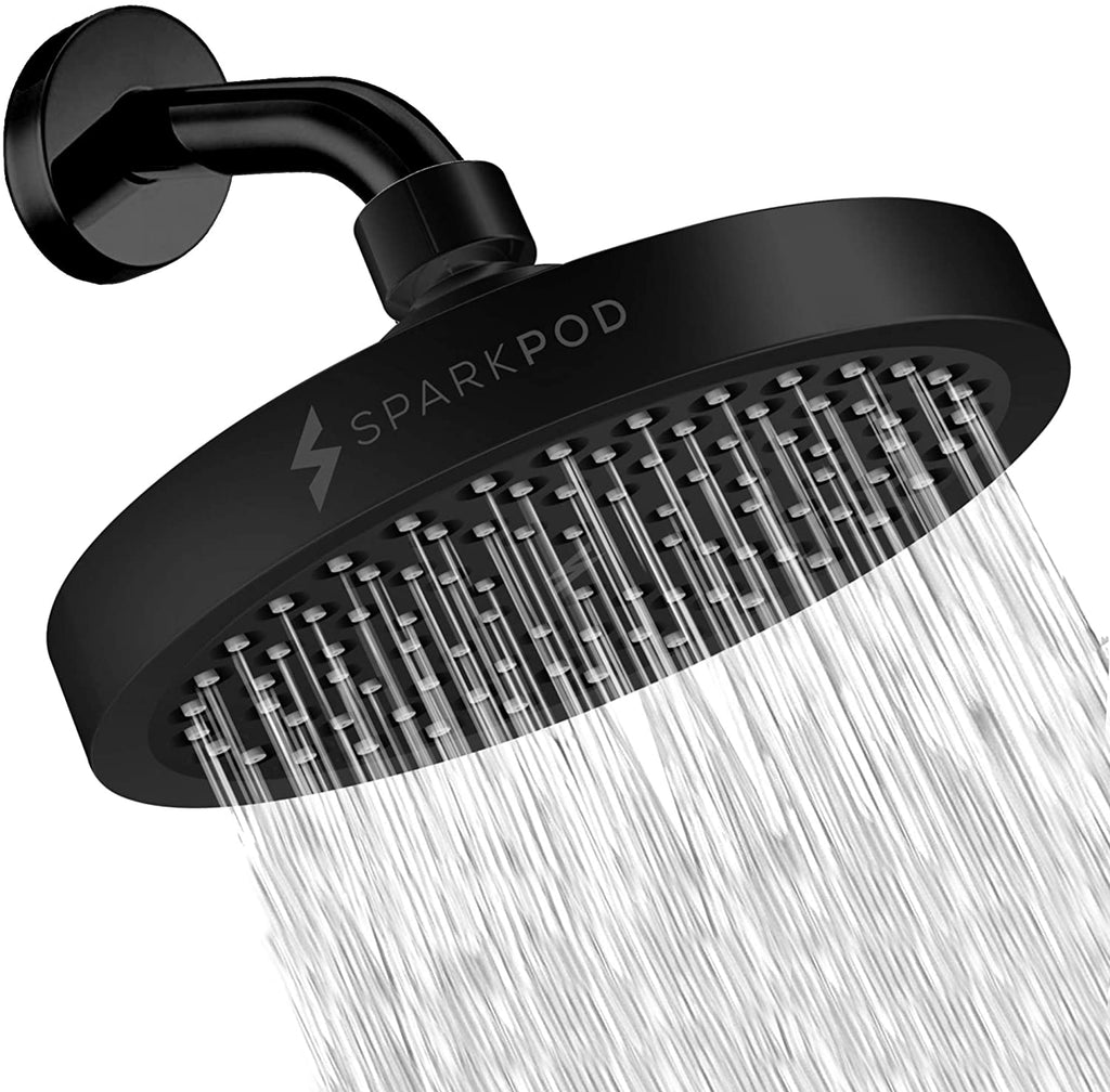 SparkPod Shower Head - High Pressure Rain - Luxury Modern Look - Tool