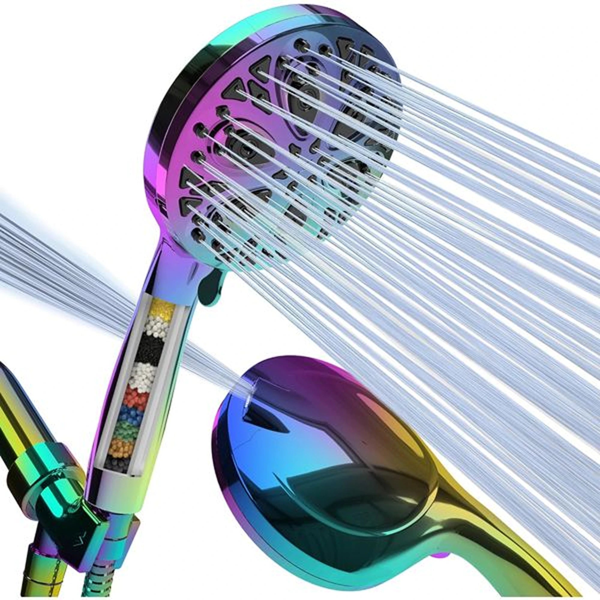 5" 10-Function Filtered Handheld Shower Head + 6' Hose