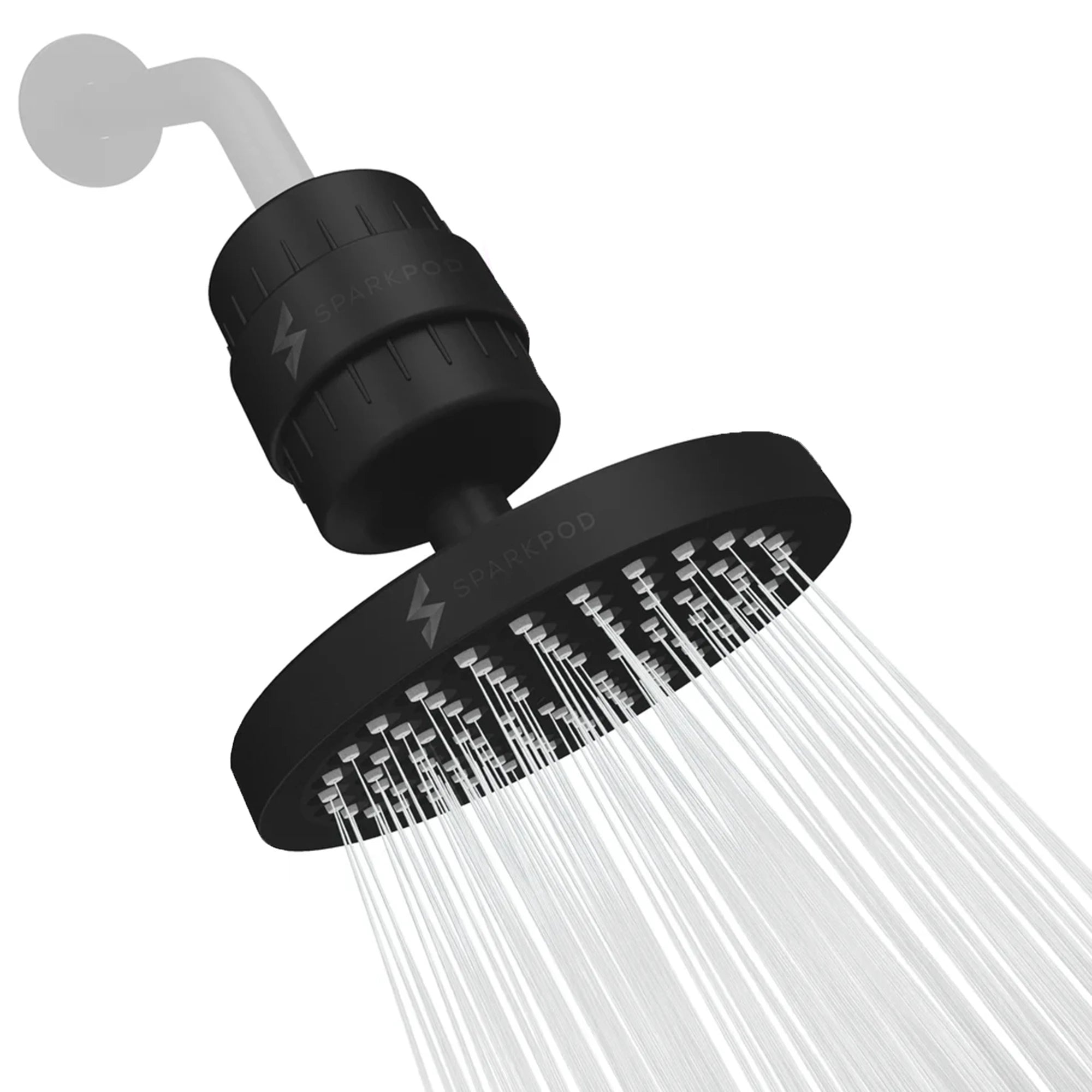 6” Round Rain Shower Head + High Output Filter