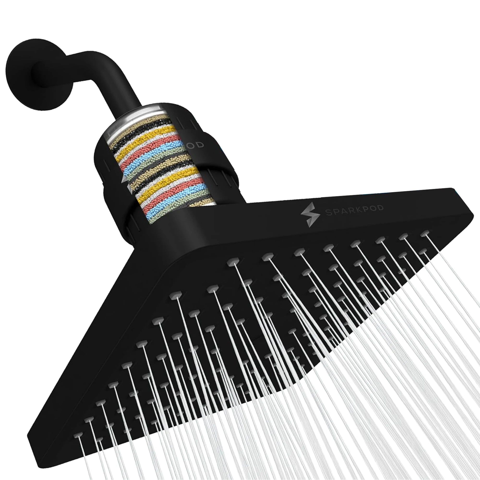 8” Square Rain Shower Head + High Output Filter
