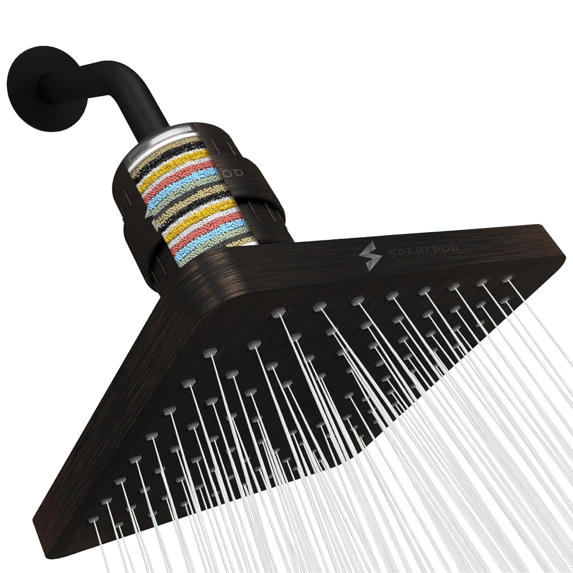 8” Square Rain Shower Head + High Output Filter