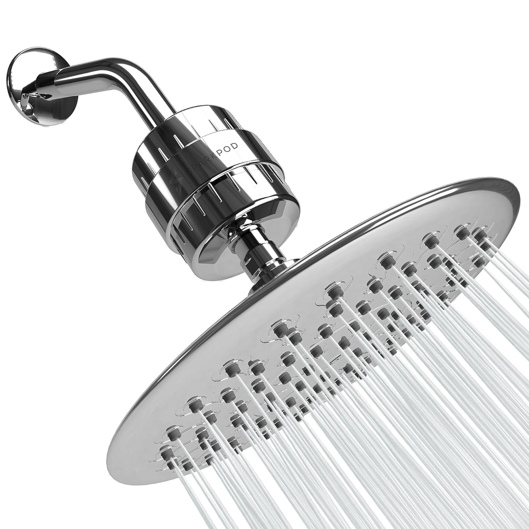 9.5" Round Rainfall Shower Head + High Output Filter