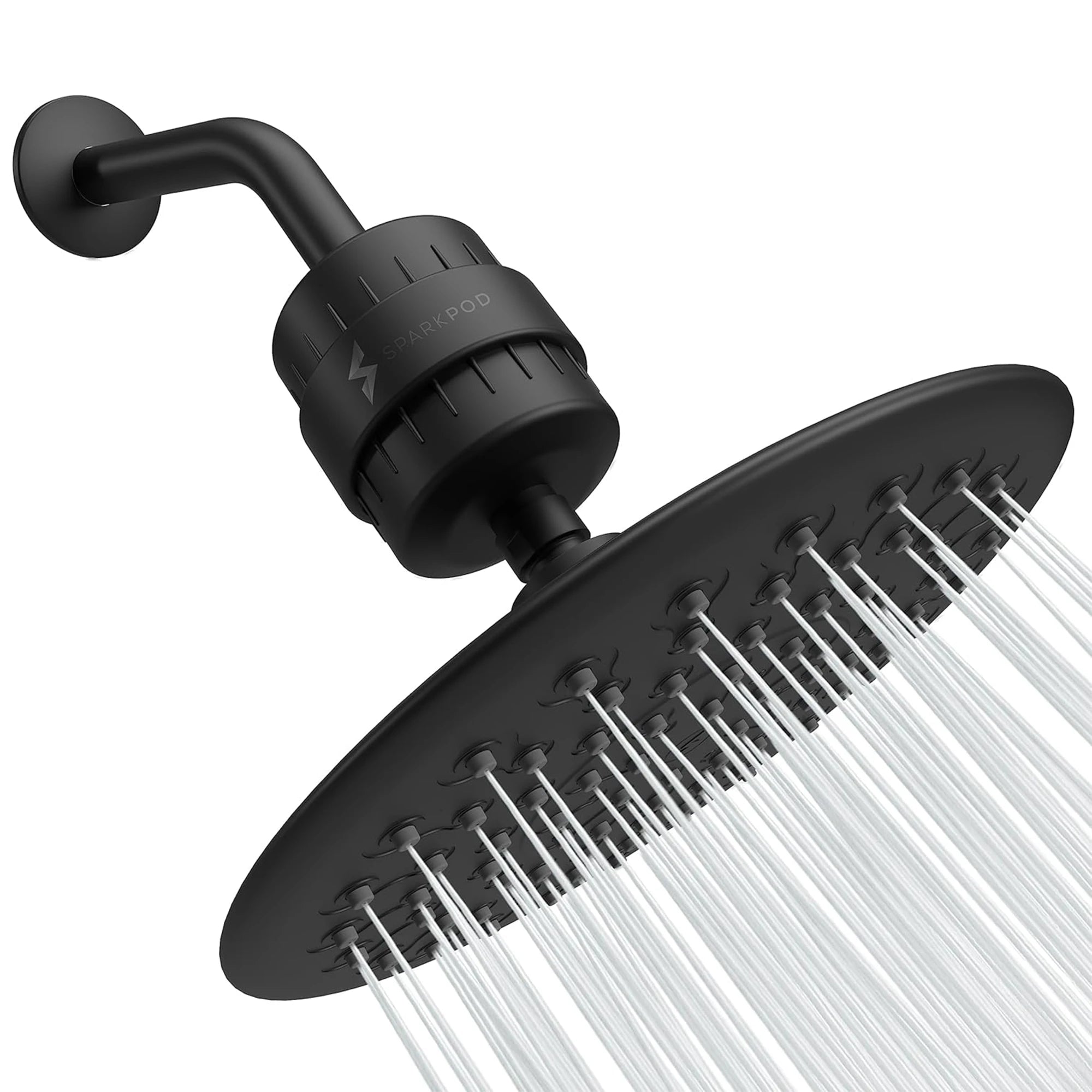 9.5" Round Rainfall Shower Head + High Output Filter