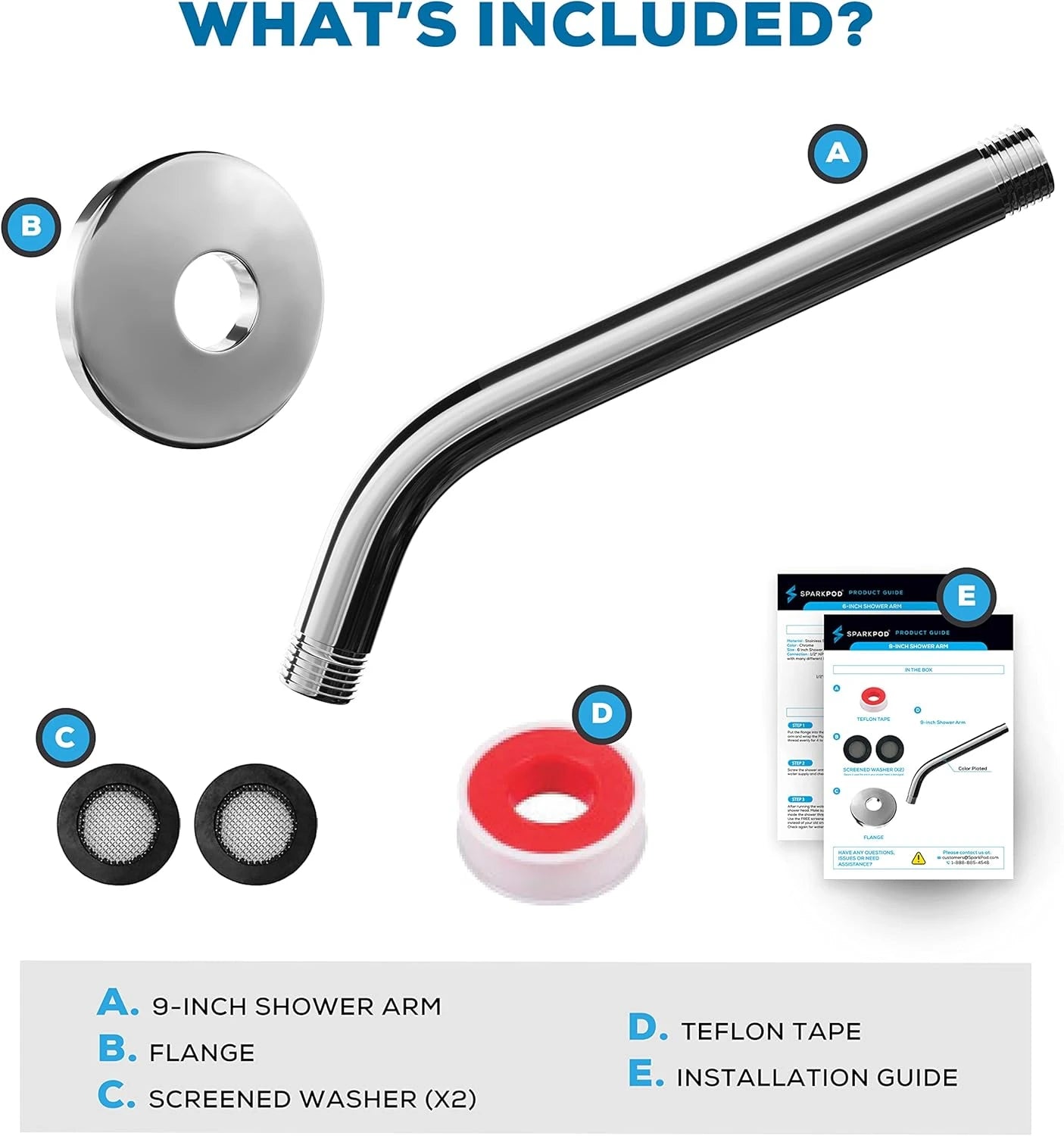 9" Shower Arm