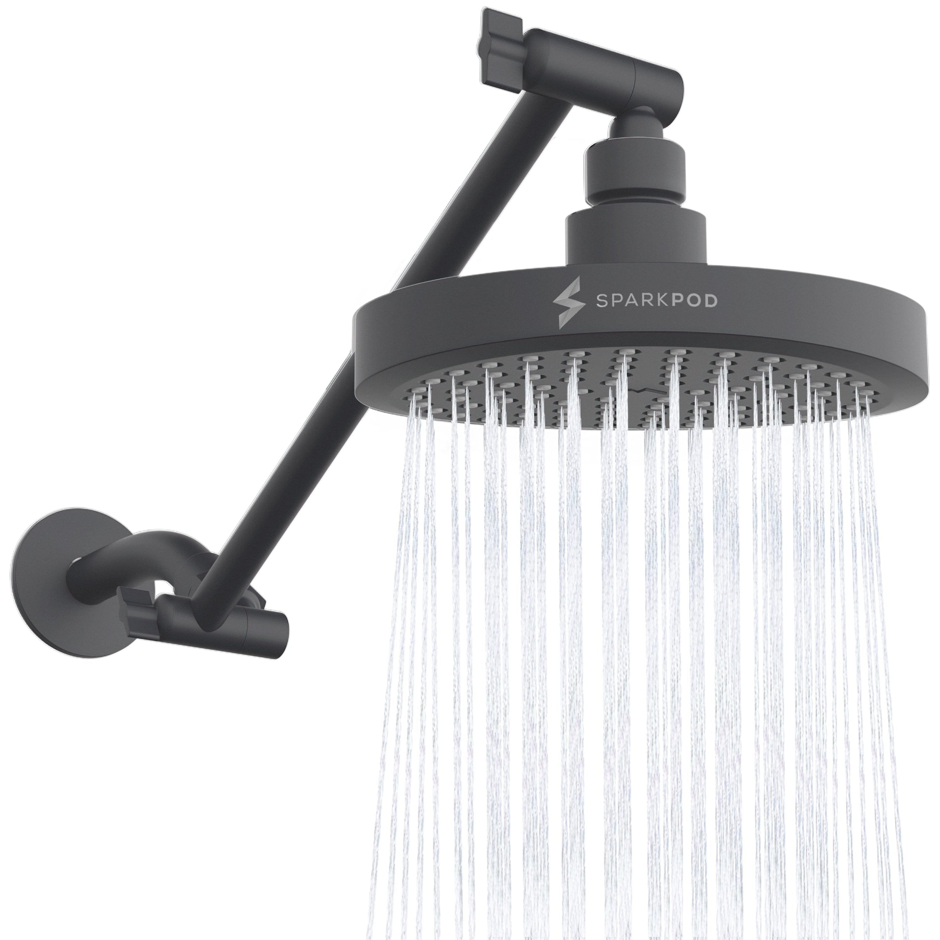 6” Round Shower Head + 11” Shower Arm Extension