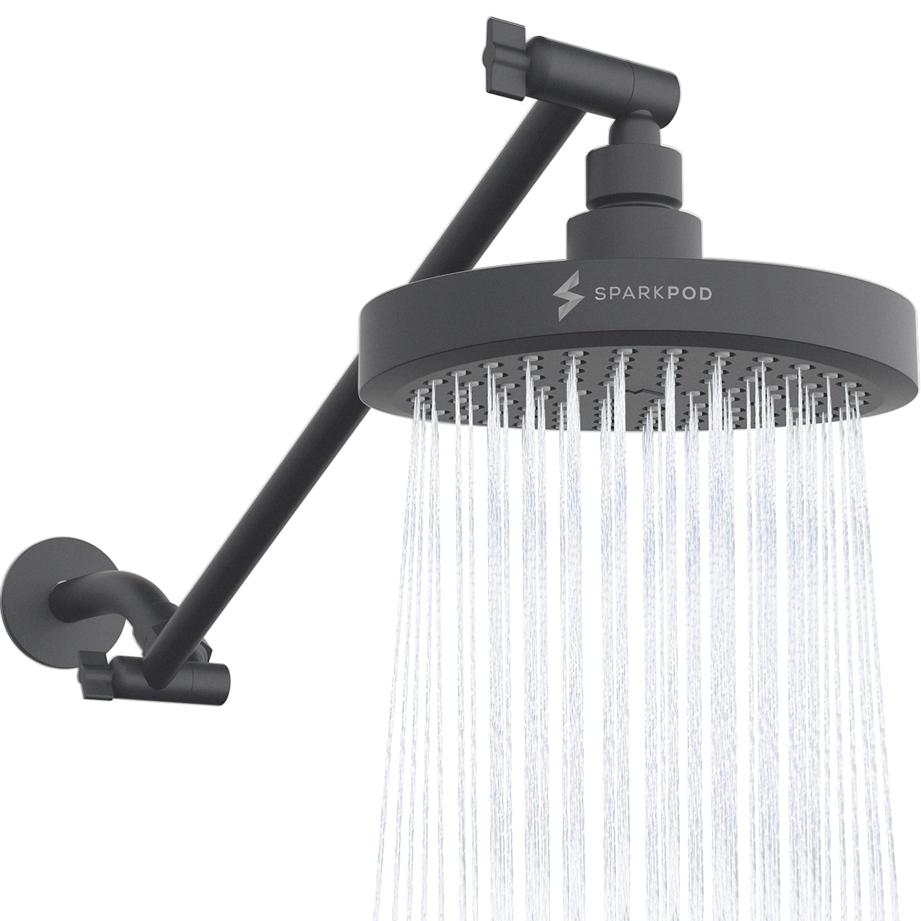 6” Round Shower Head + 16” Shower Arm Extension