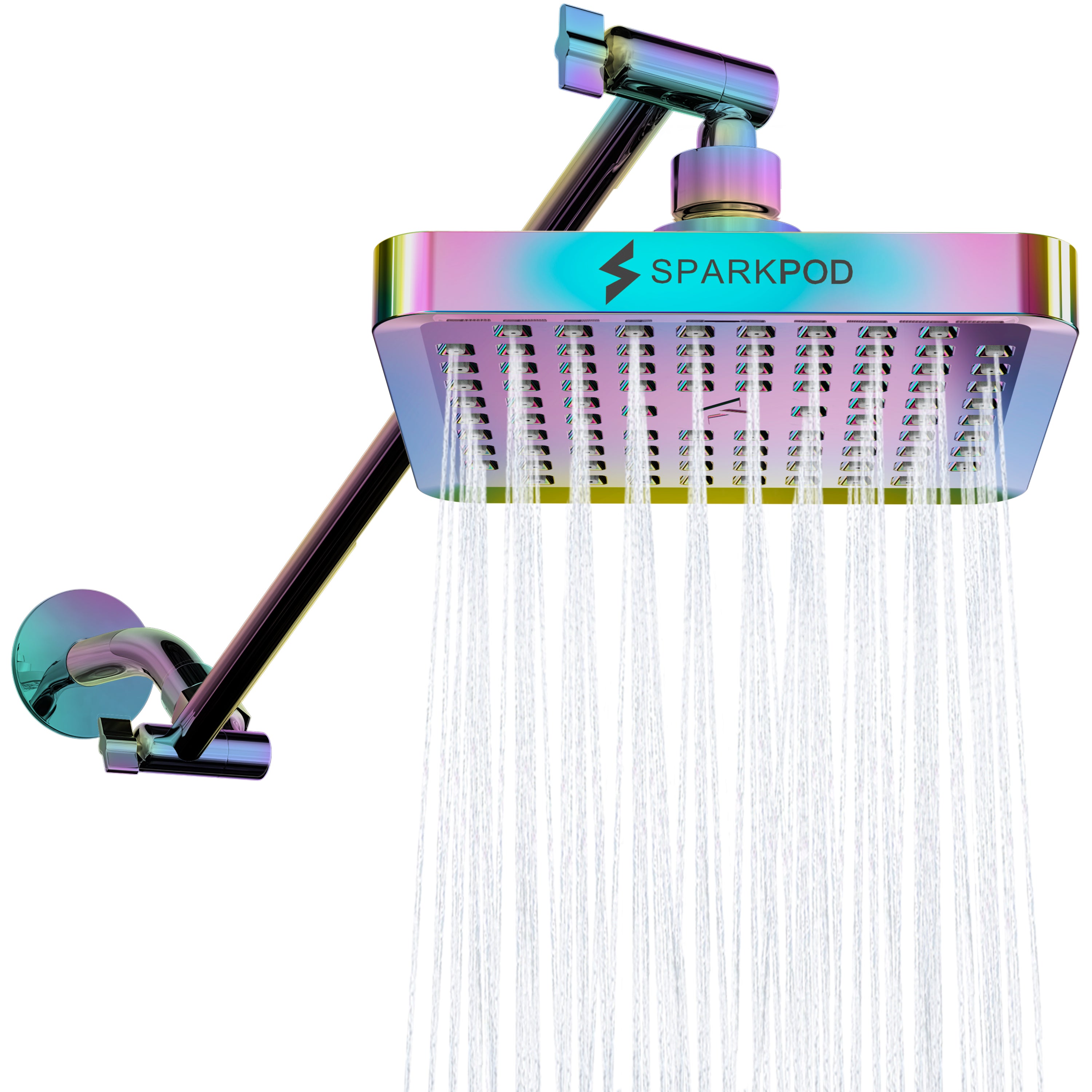 6” Square Rain Shower Head + 16” Shower Arm Extension