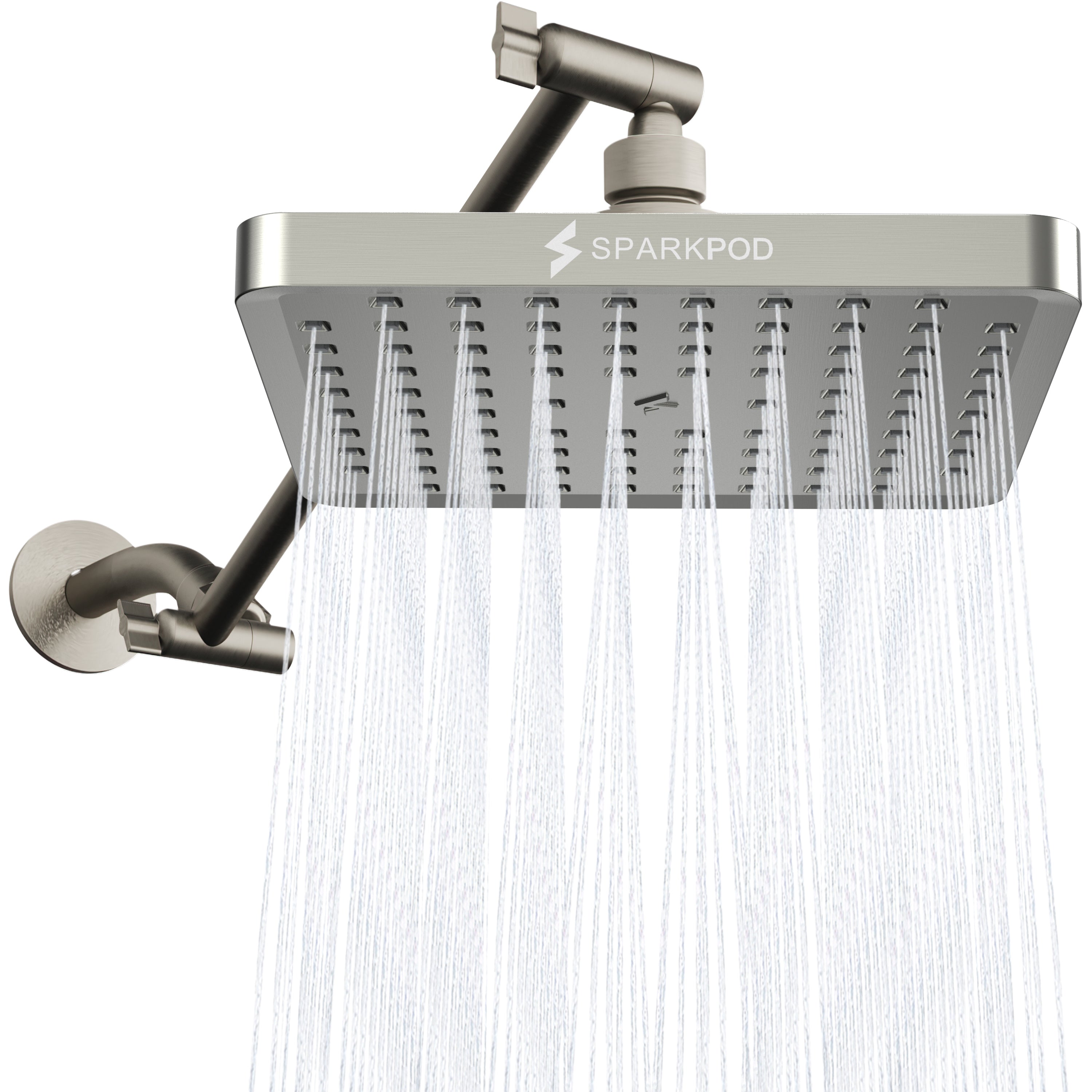 8” Square Rain Shower Head + 11” Shower Arm Extension