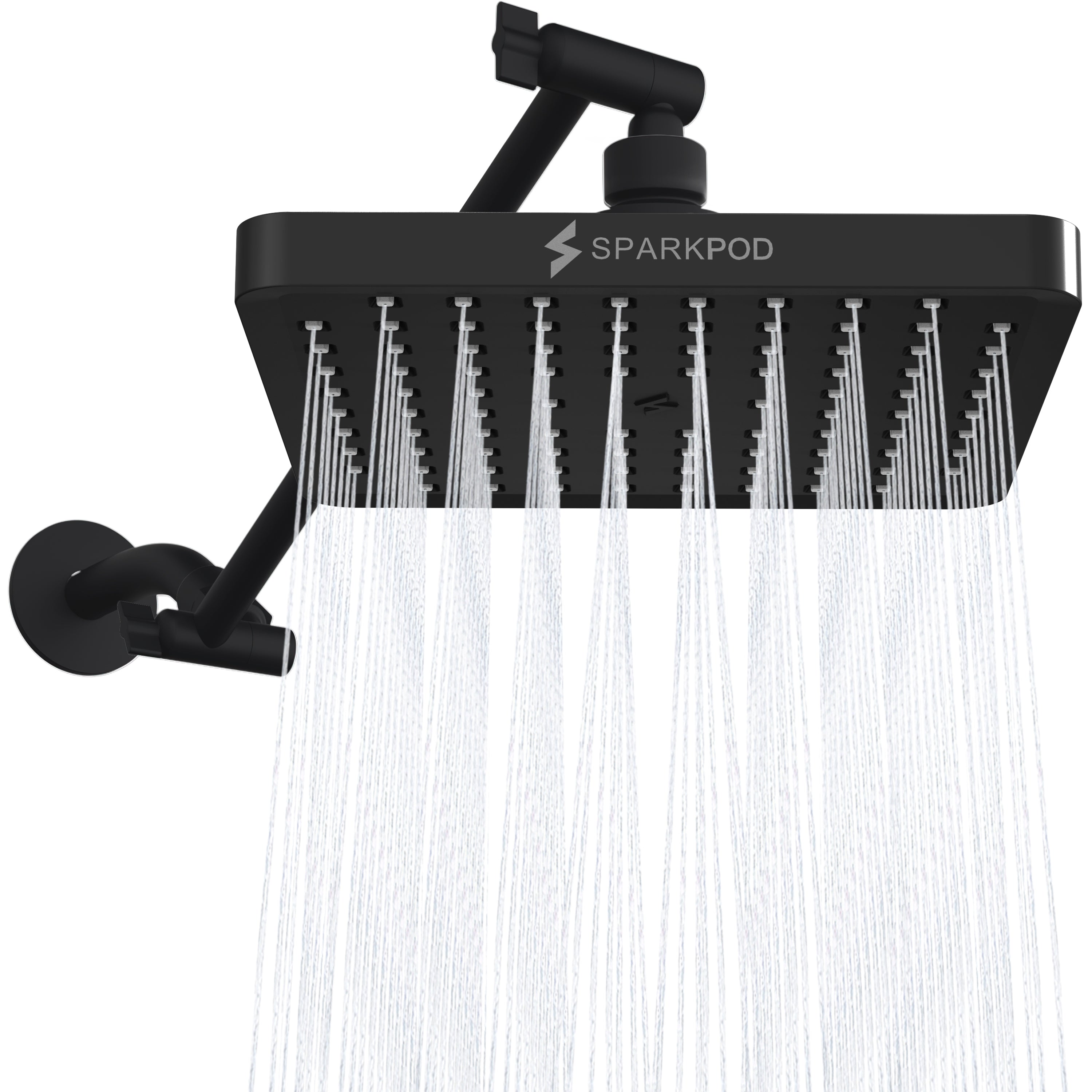 8” Square Rain Shower Head + 11” Shower Arm Extension