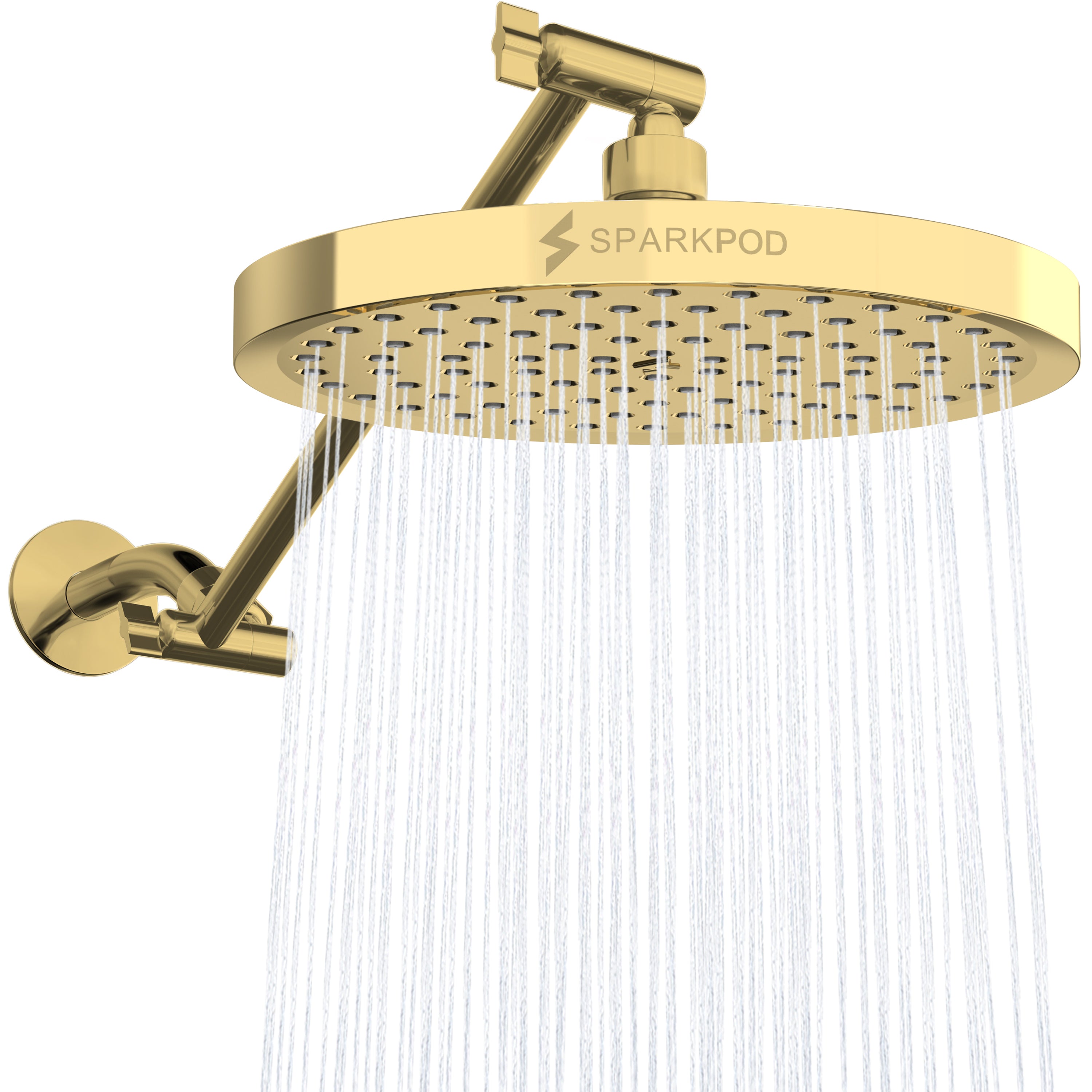 8” Round Rain Shower Head + 11” Shower Arm Extension