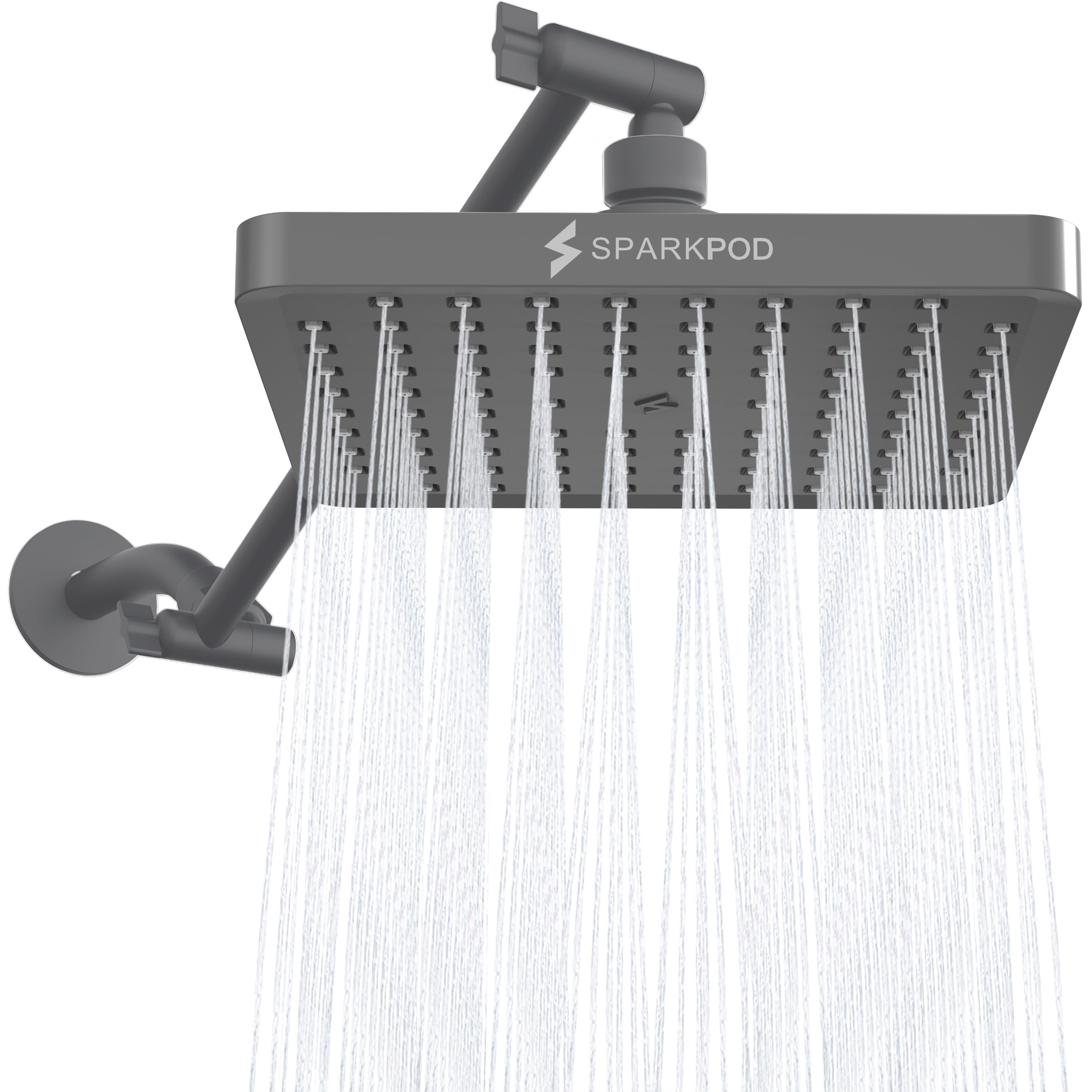 8” Square Rain Shower Head + 11” Shower Arm Extension