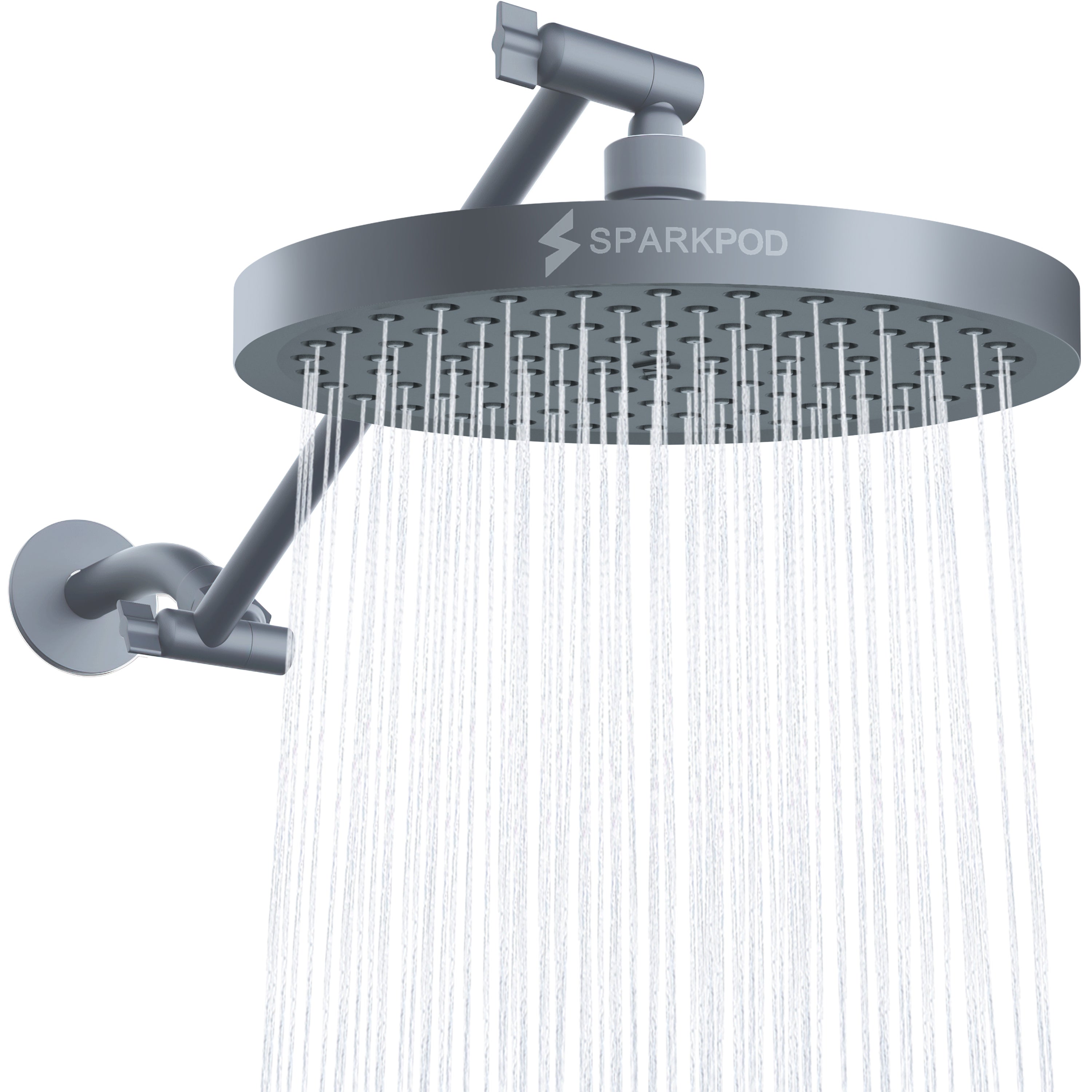 8” Round Rain Shower Head + 11” Shower Arm Extension