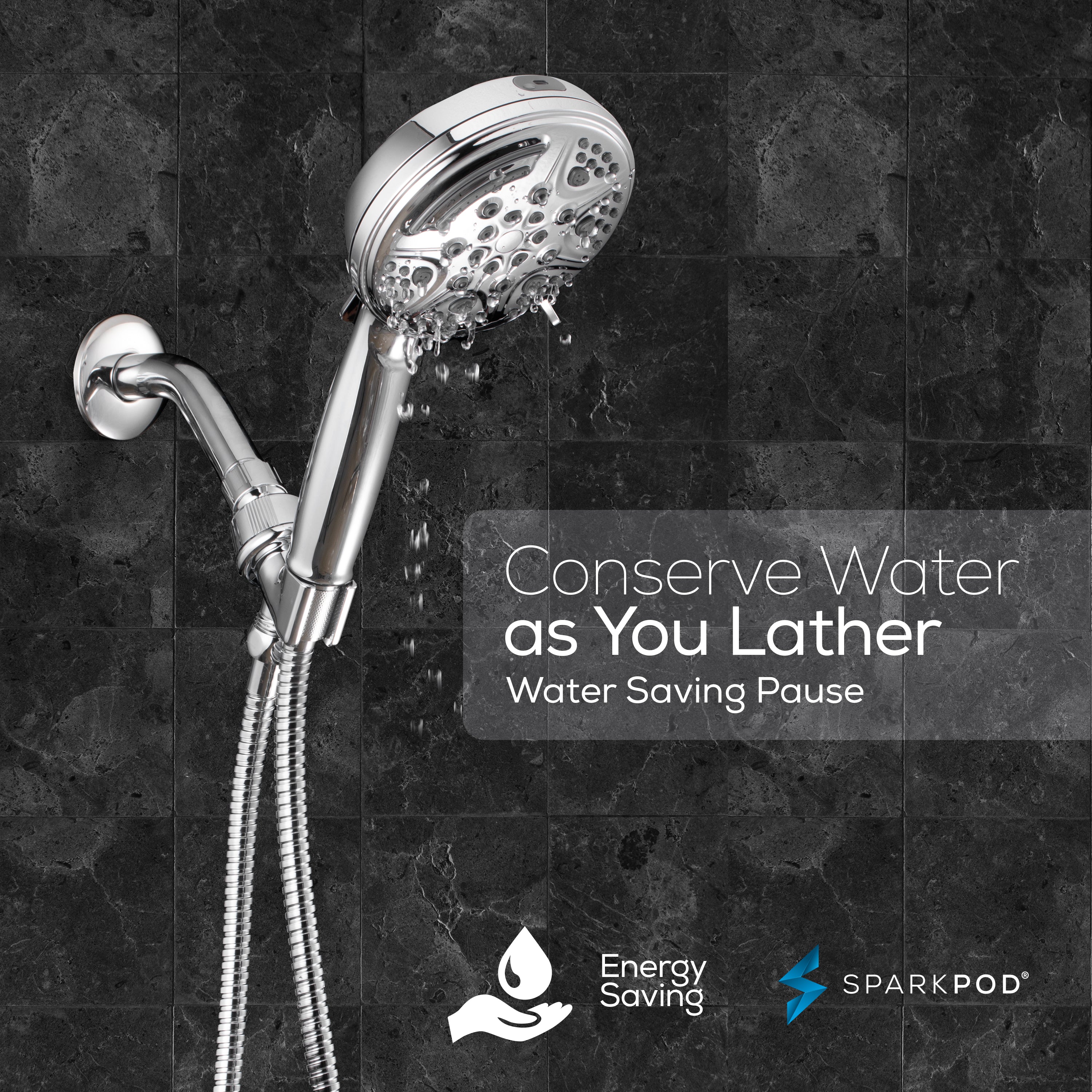 5" 9-Function Handheld Shower Head