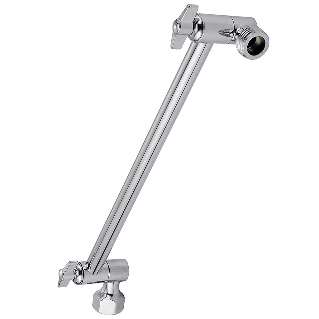 Sparkpod Shower Head Extension Arm - 11" Solid Brass Shower Arm with Universal Connection to Showerheads - Easily Adjustable