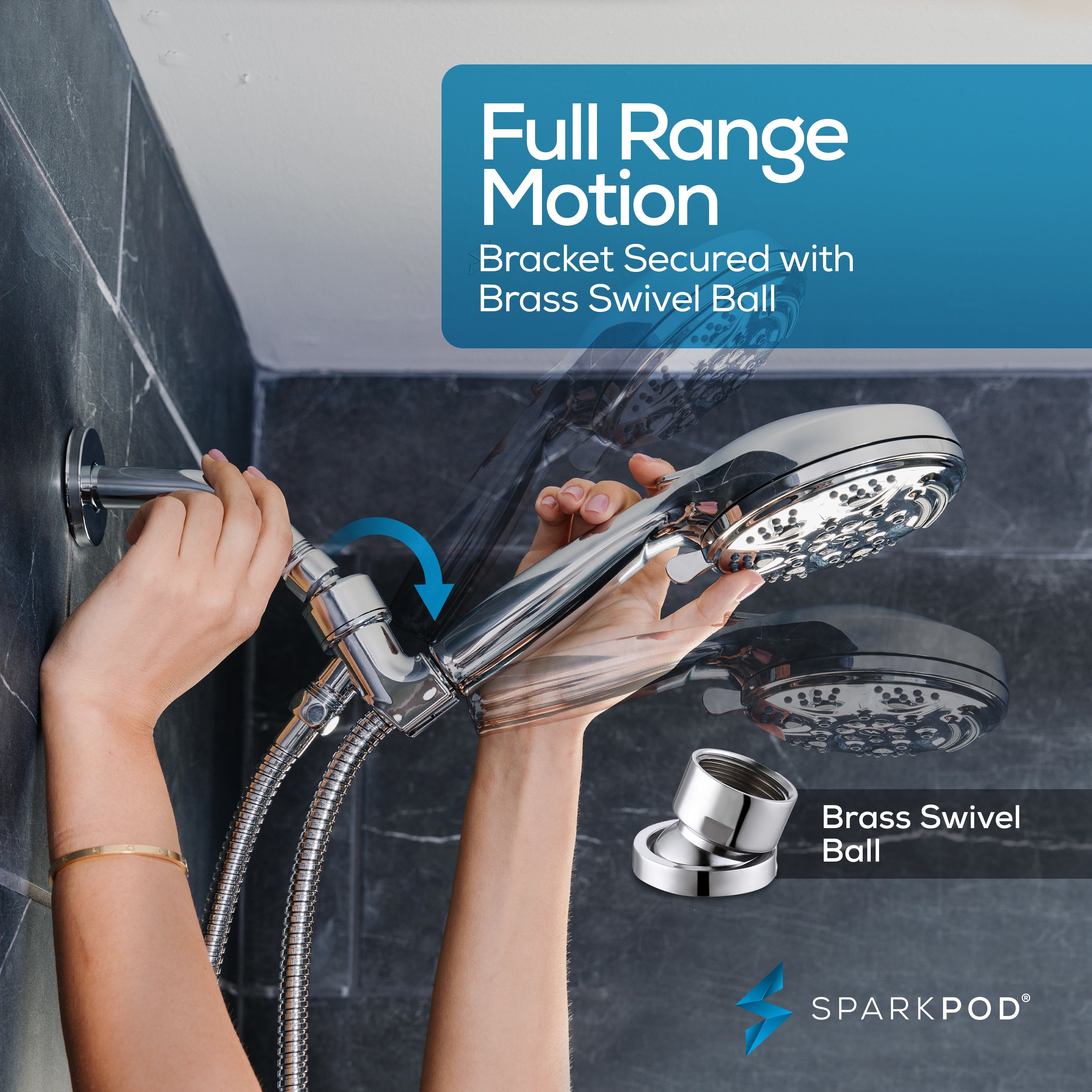 5" 9-Function Handheld Shower Head