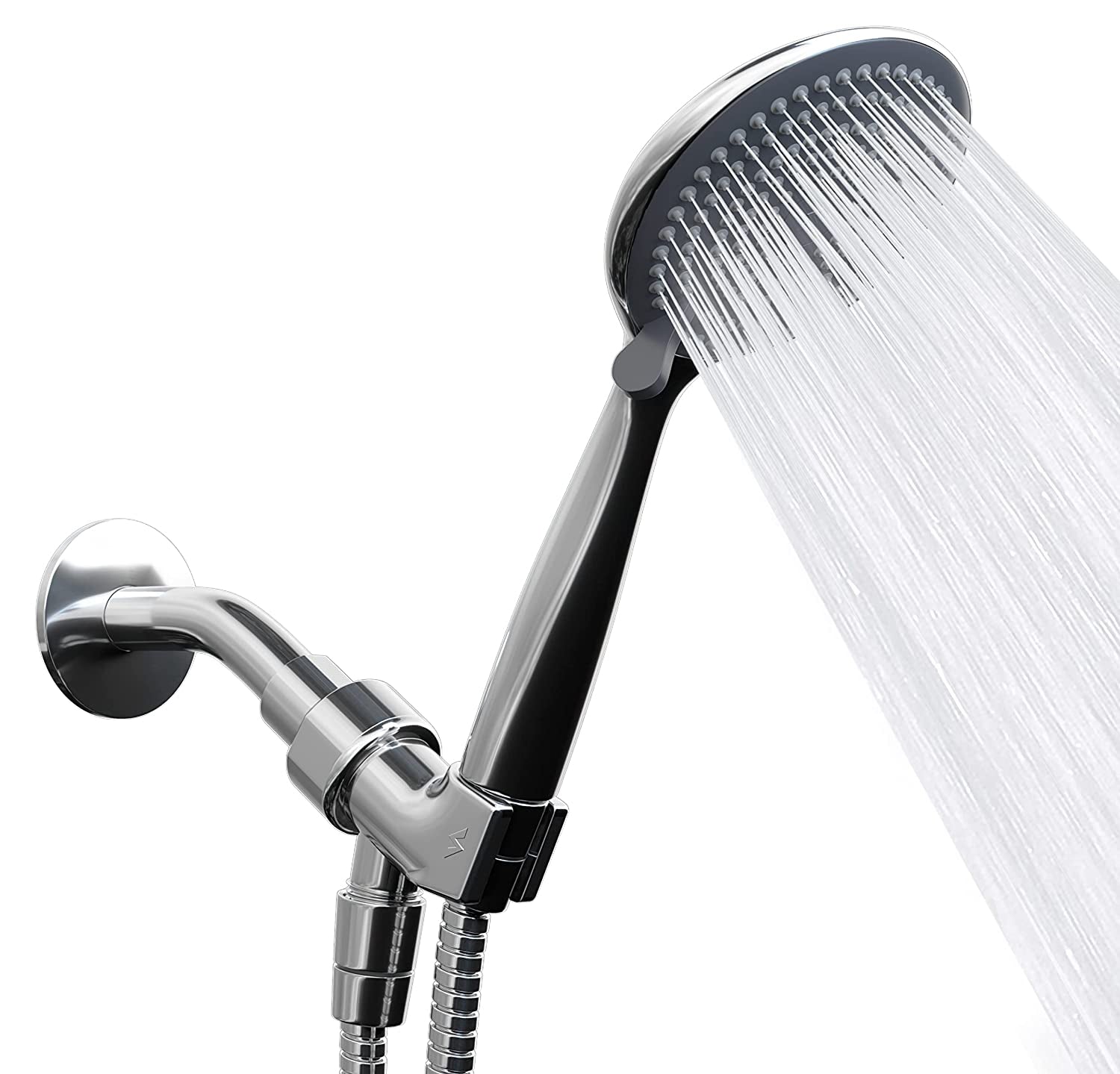 3.75" 3-Function Handheld Shower Head + 5' Hose &  Bracket
