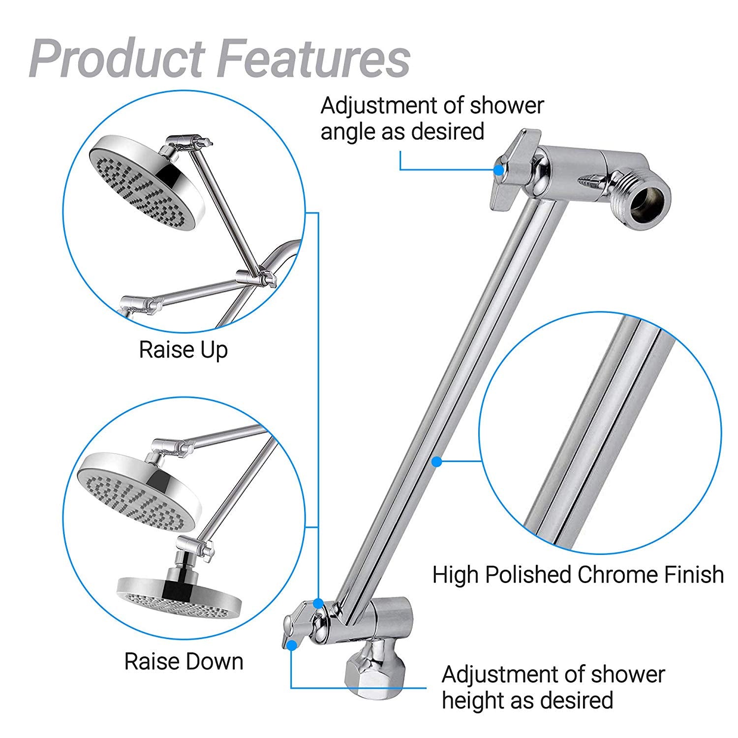 11" Shower Extension Arm
