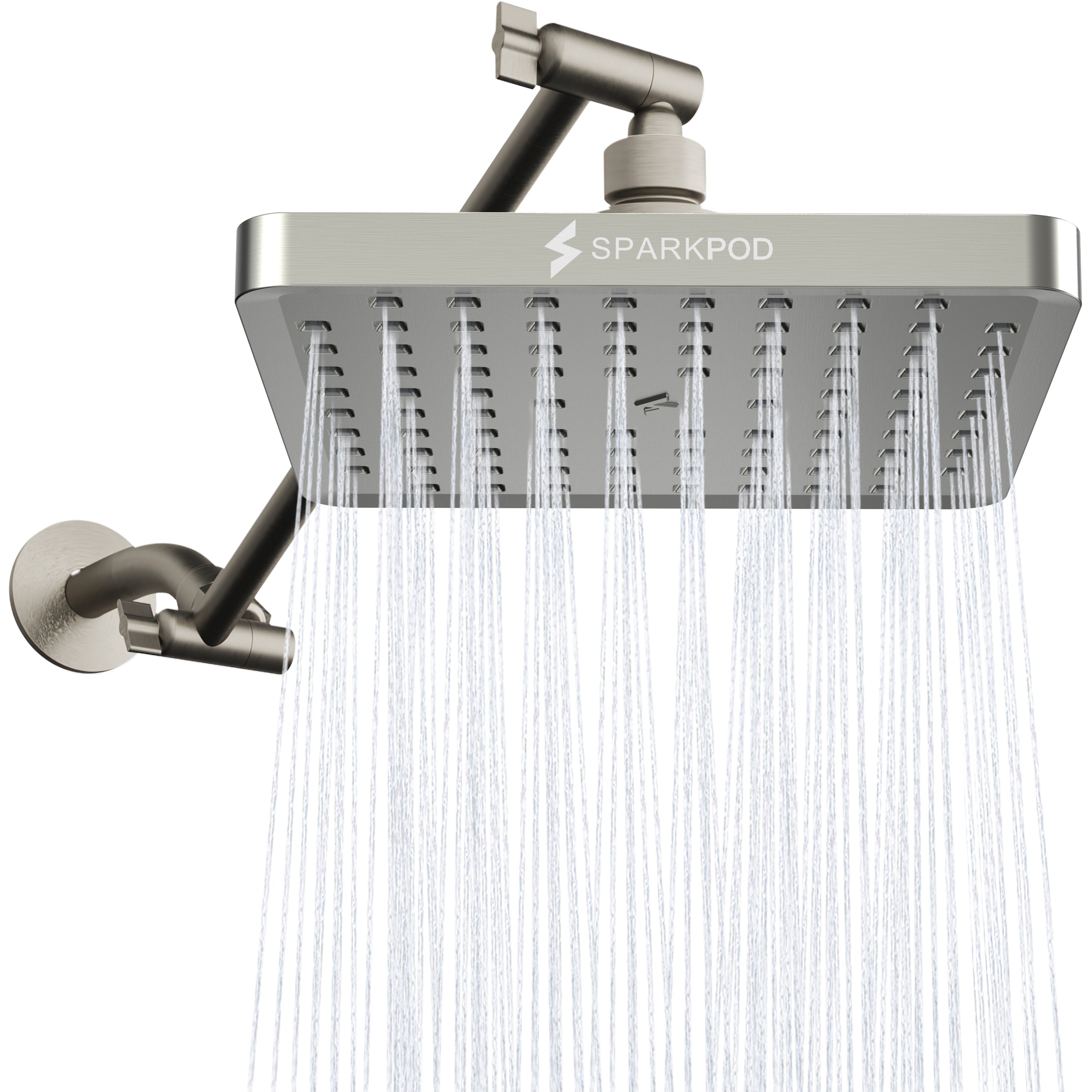 6” Square Rain Shower Head + 11” Shower Arm Extension